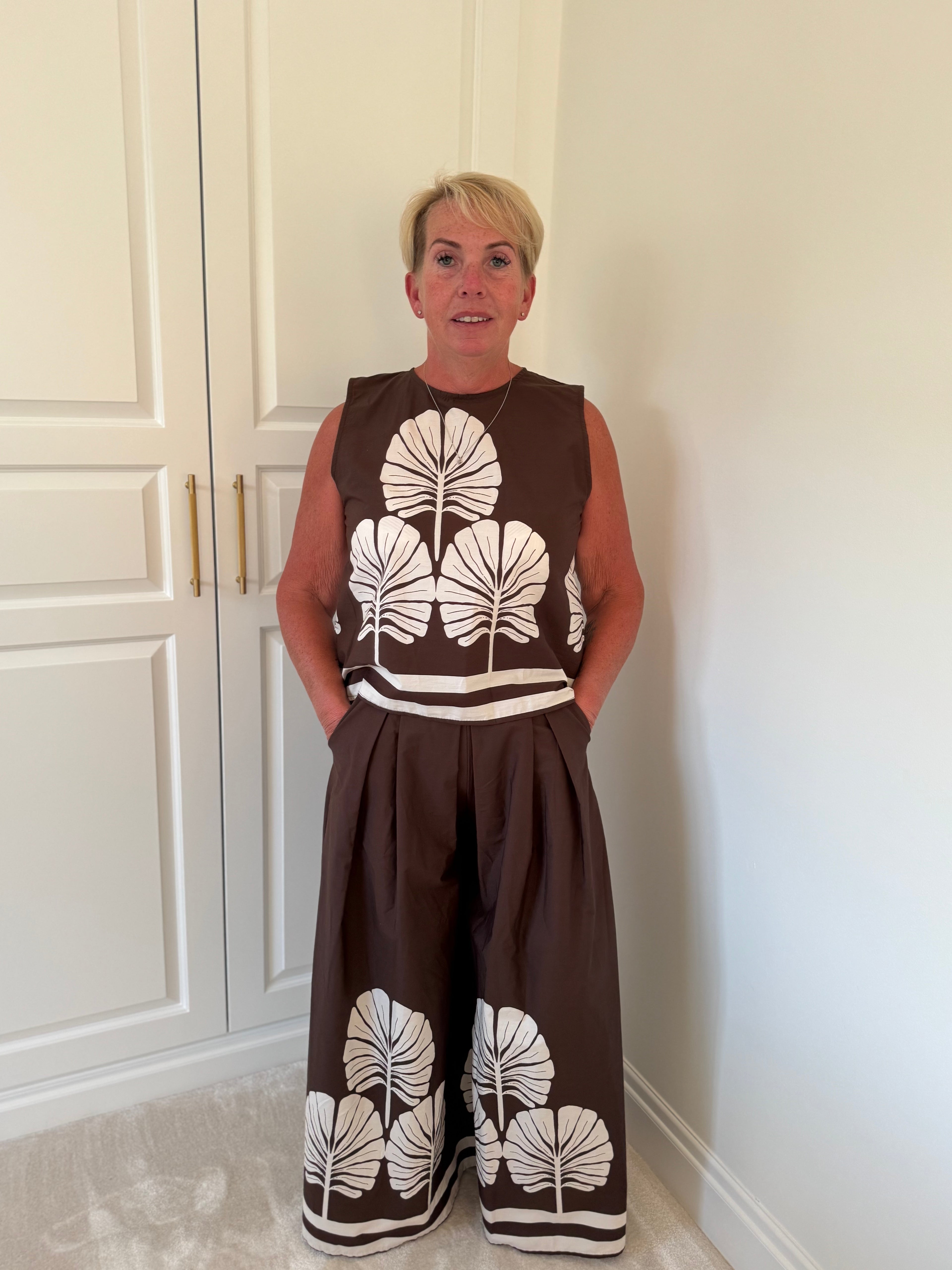 Palma Cotton Culotte Co-ord – Monstera Print Edition