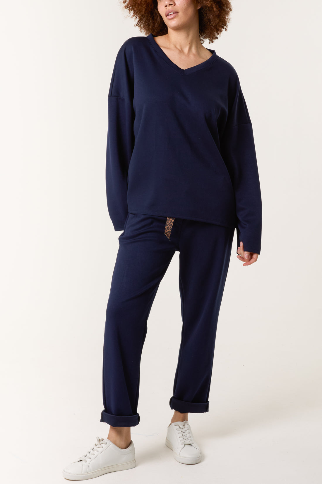 The Louna Set – Soft Touch Top & Leopard Bow Trouser