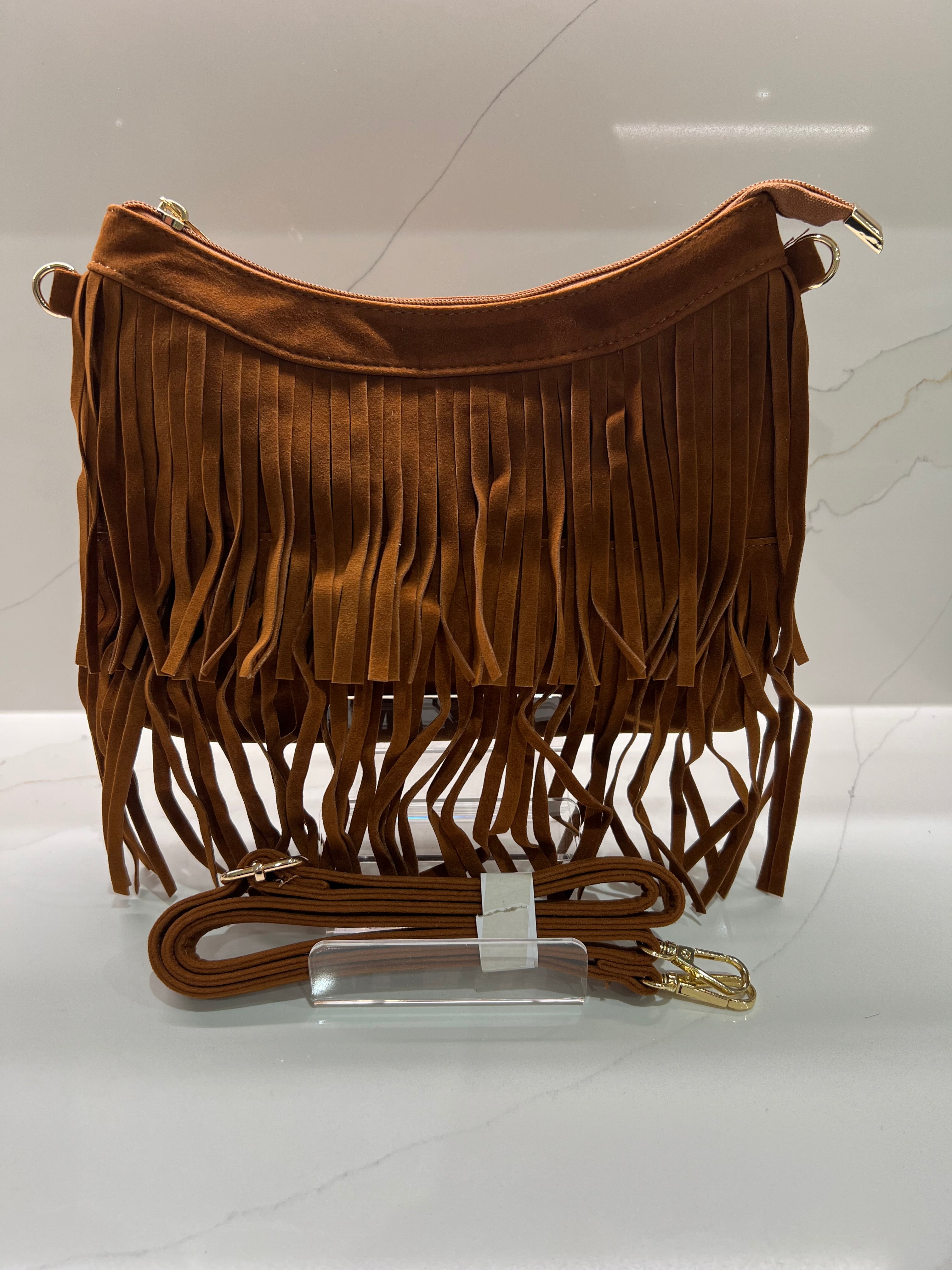 Faux Suede Fringe Bags