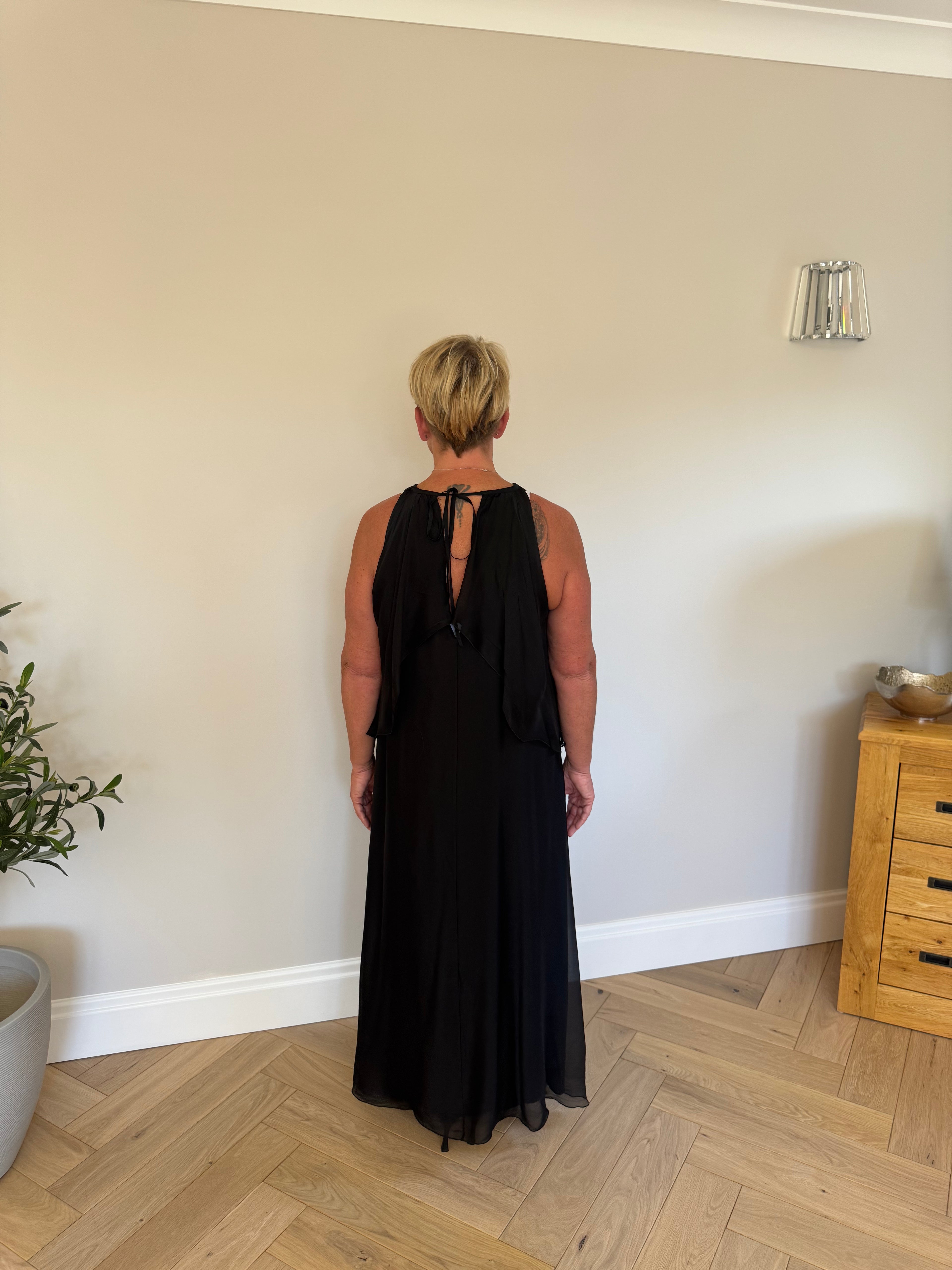 Celestine Silk Drape Dress