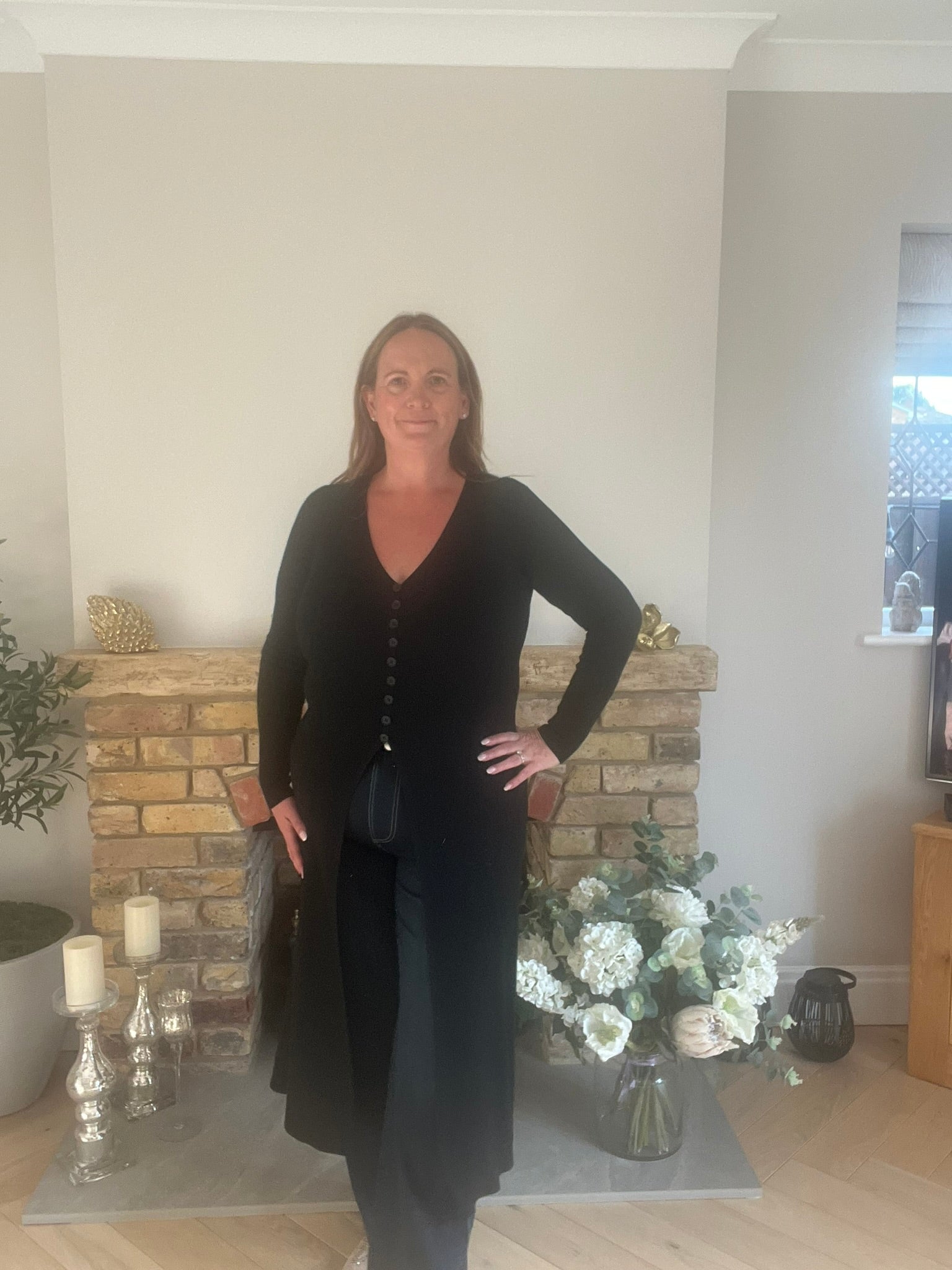 Button Embrace Longline Knit