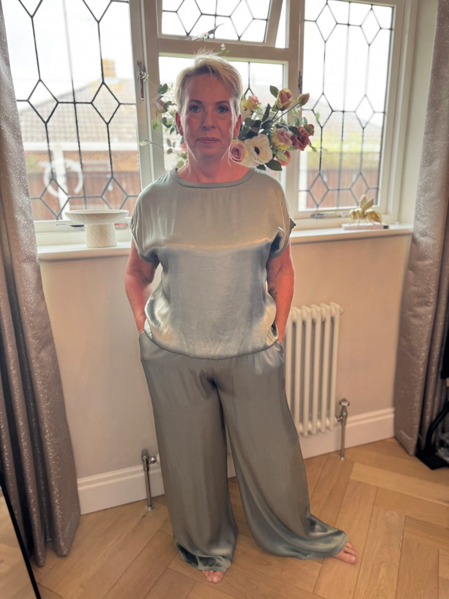 Darcie Satin Top & Trouser Co-ord
