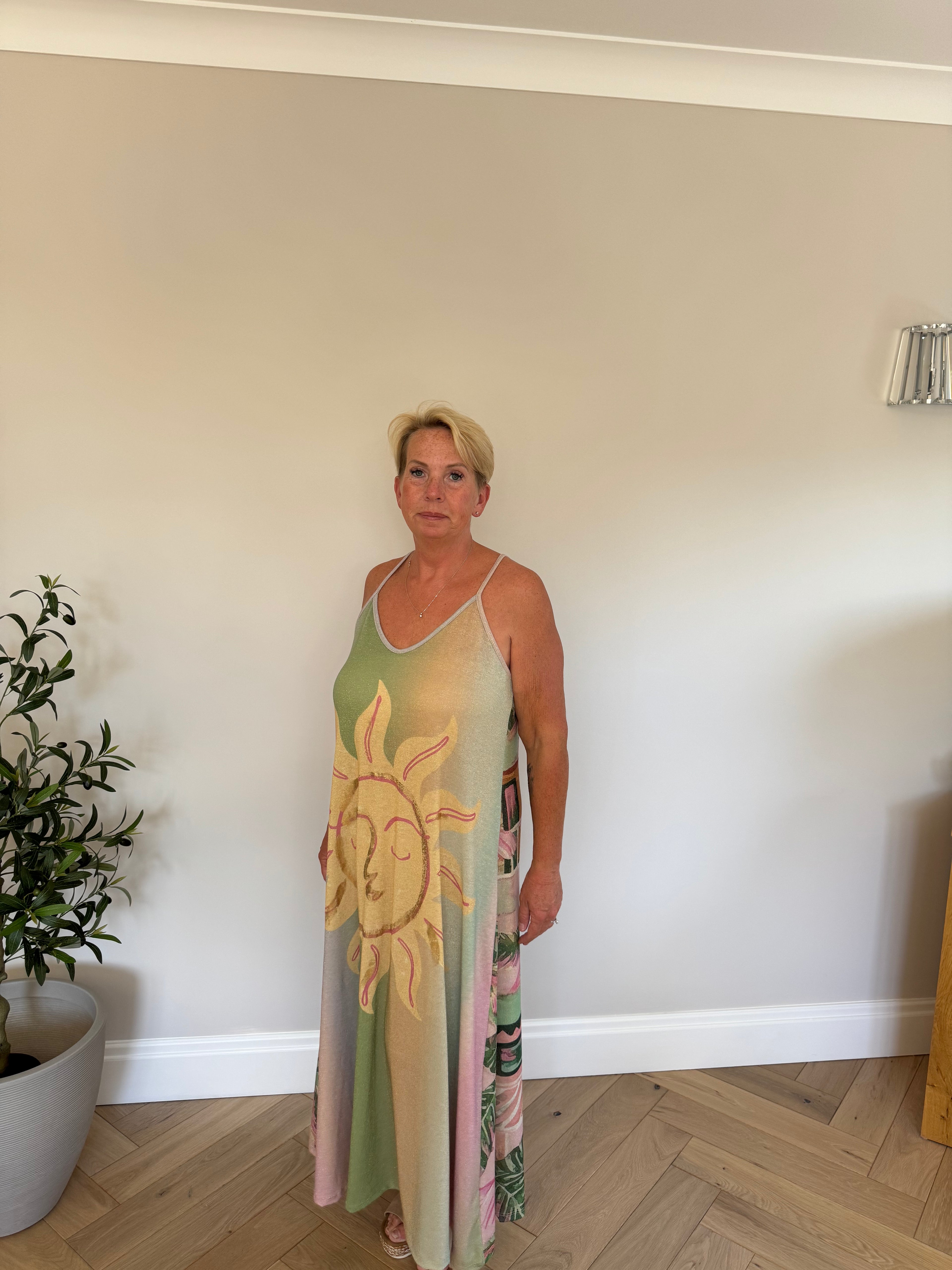 Selene Shimmer Maxi Dress