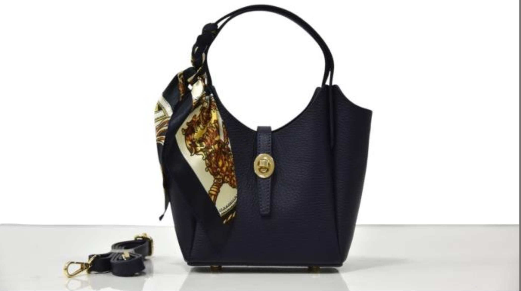 The Tilly Scarf-Italian Structured Leather Handbag