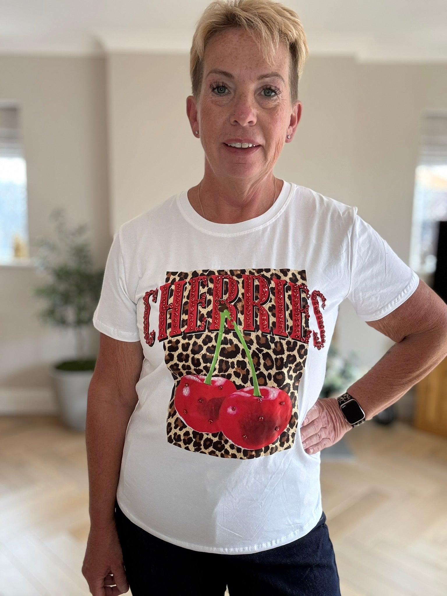 The Cherries Graphic Tee 🍒🐆💎