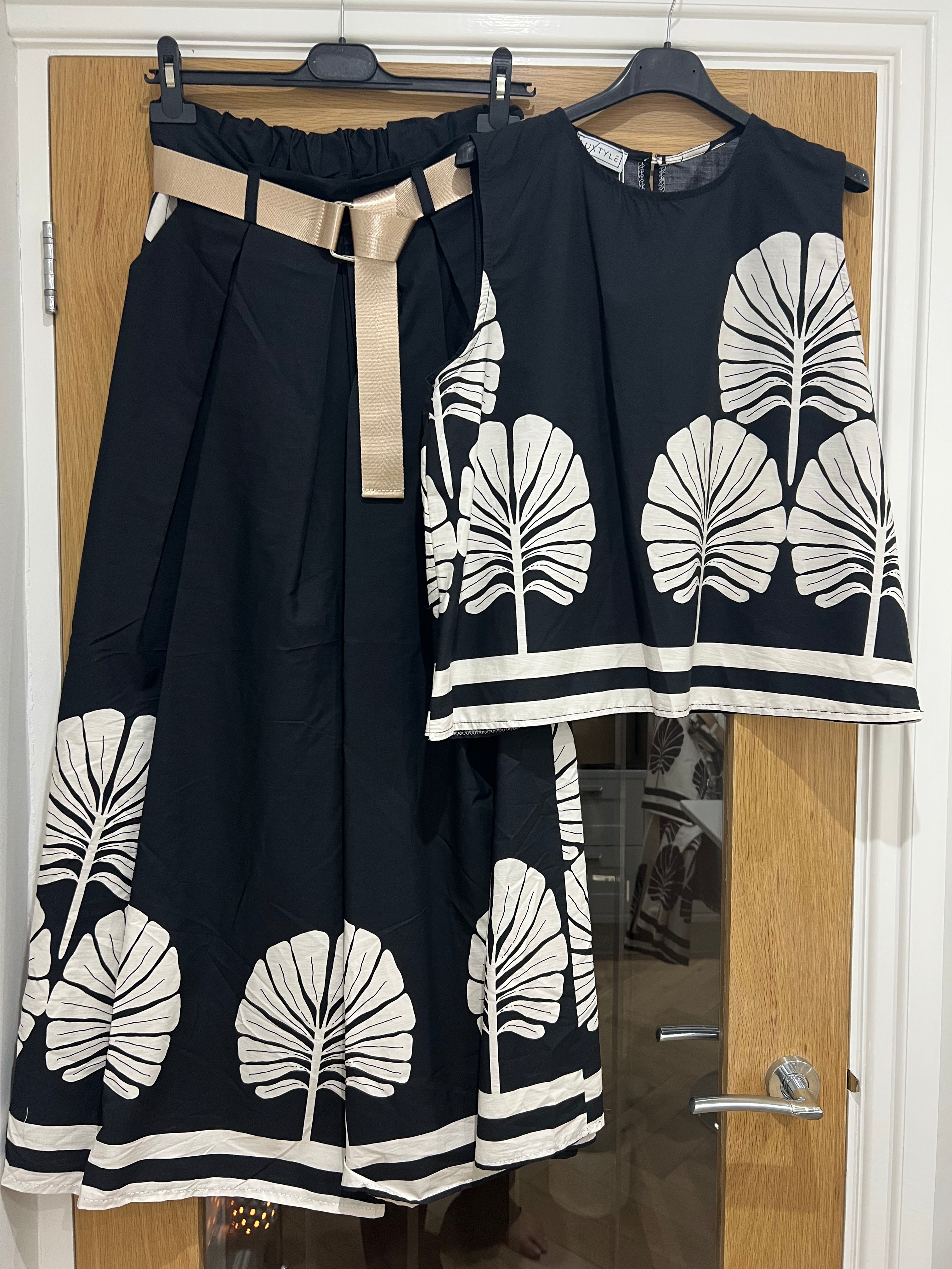 Palma Cotton Culotte Co-ord – Monstera Print Edition