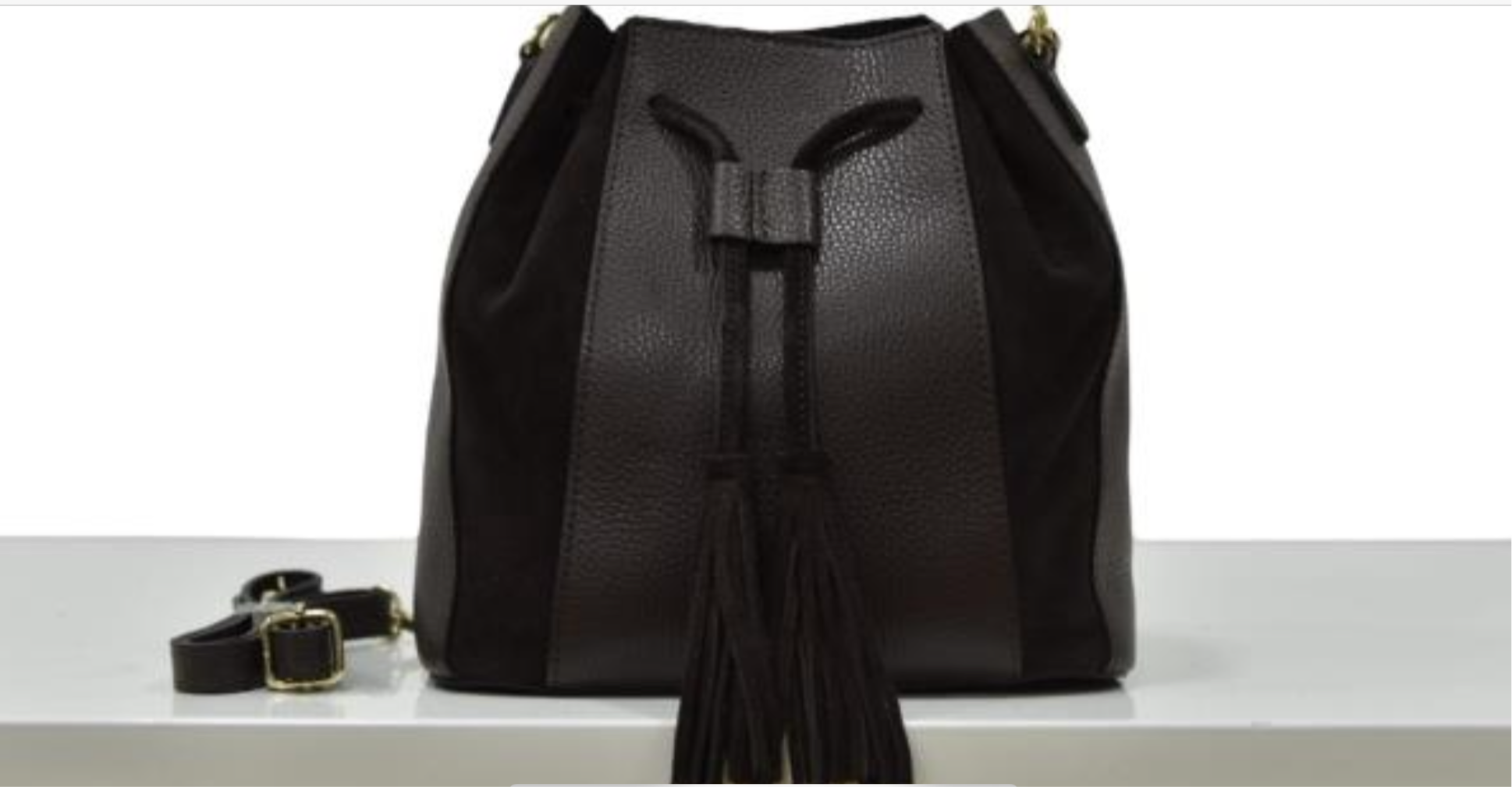 The Amara – Italian Leather & Suede Bucket Bag