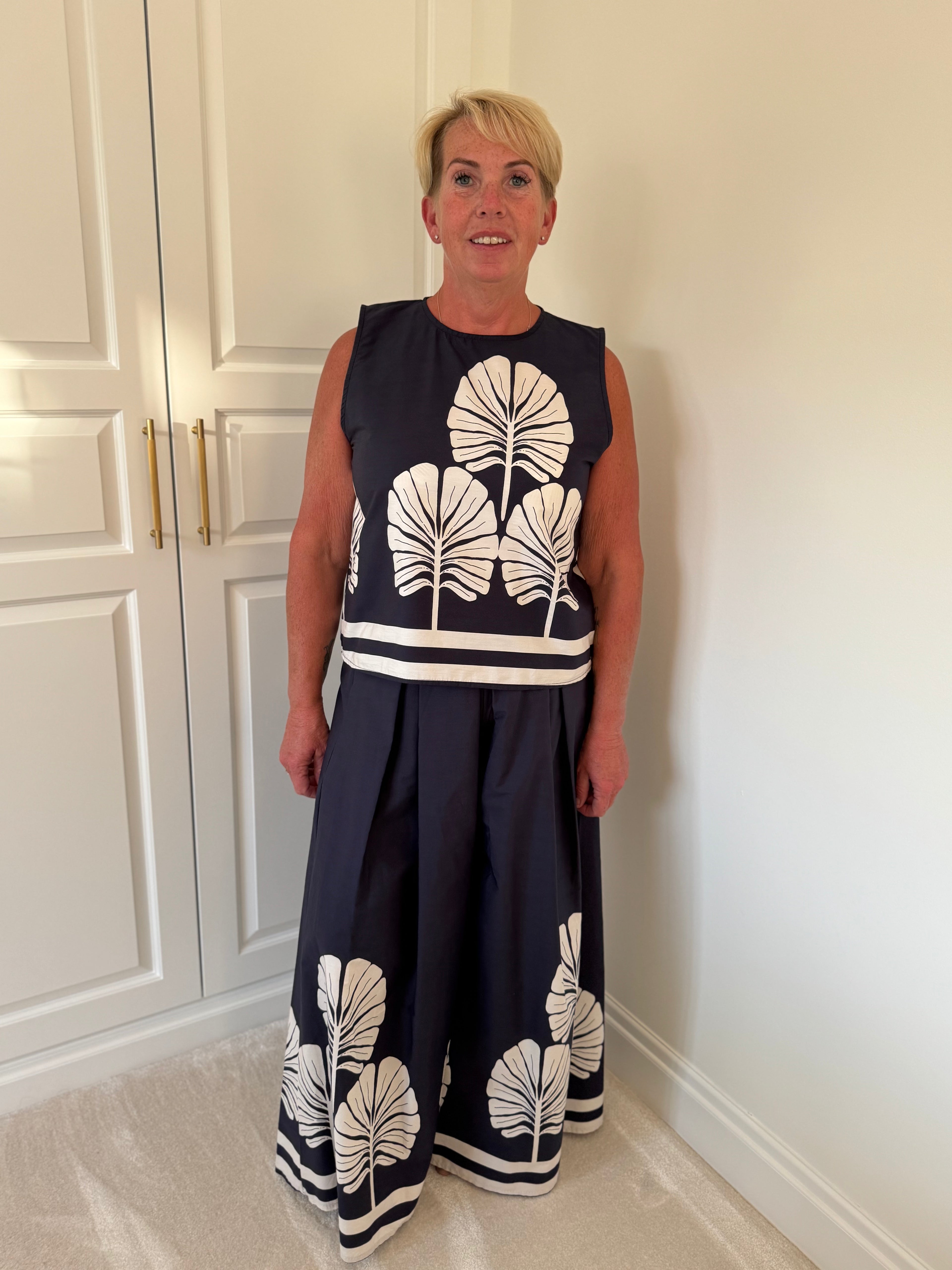 Palma Cotton Culotte Co-ord – Monstera Print Edition