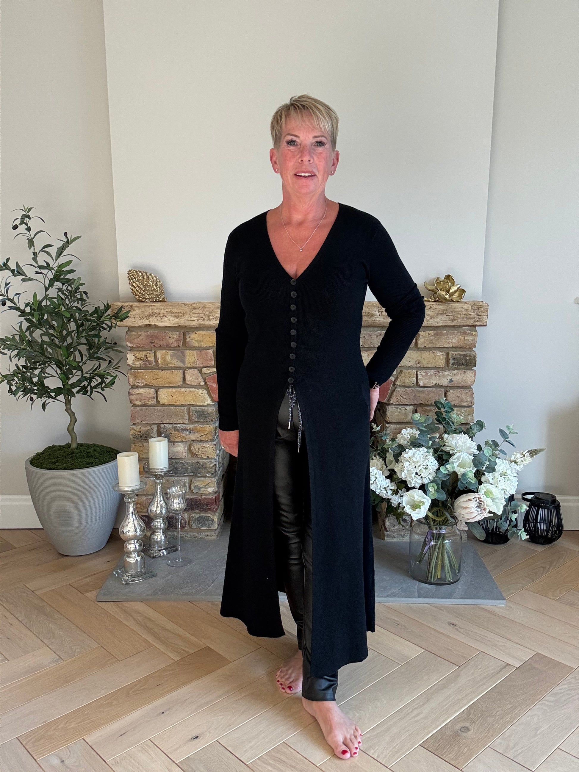 Button Embrace Longline Knit