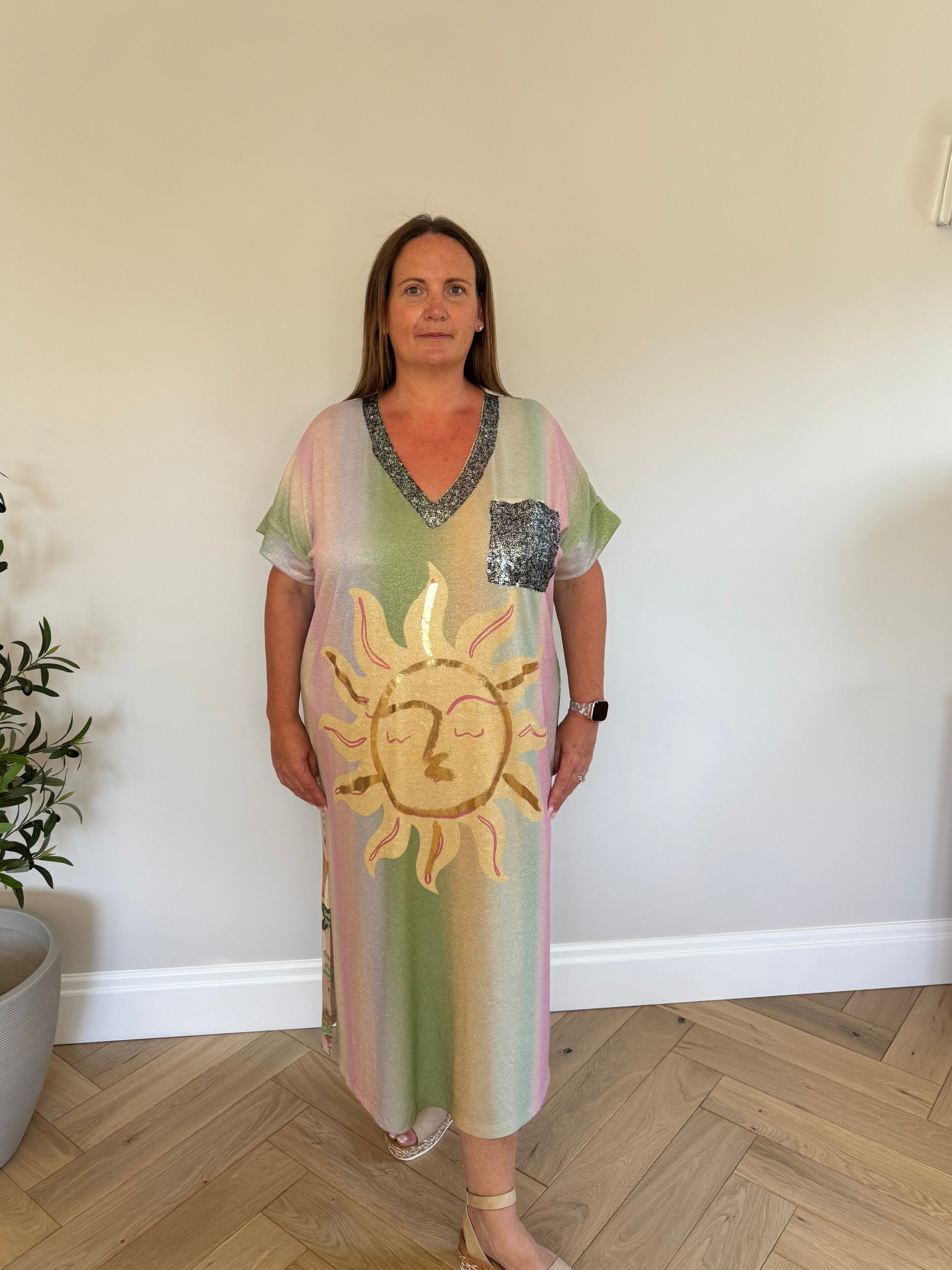 Amara Shimmer Maxi Dress