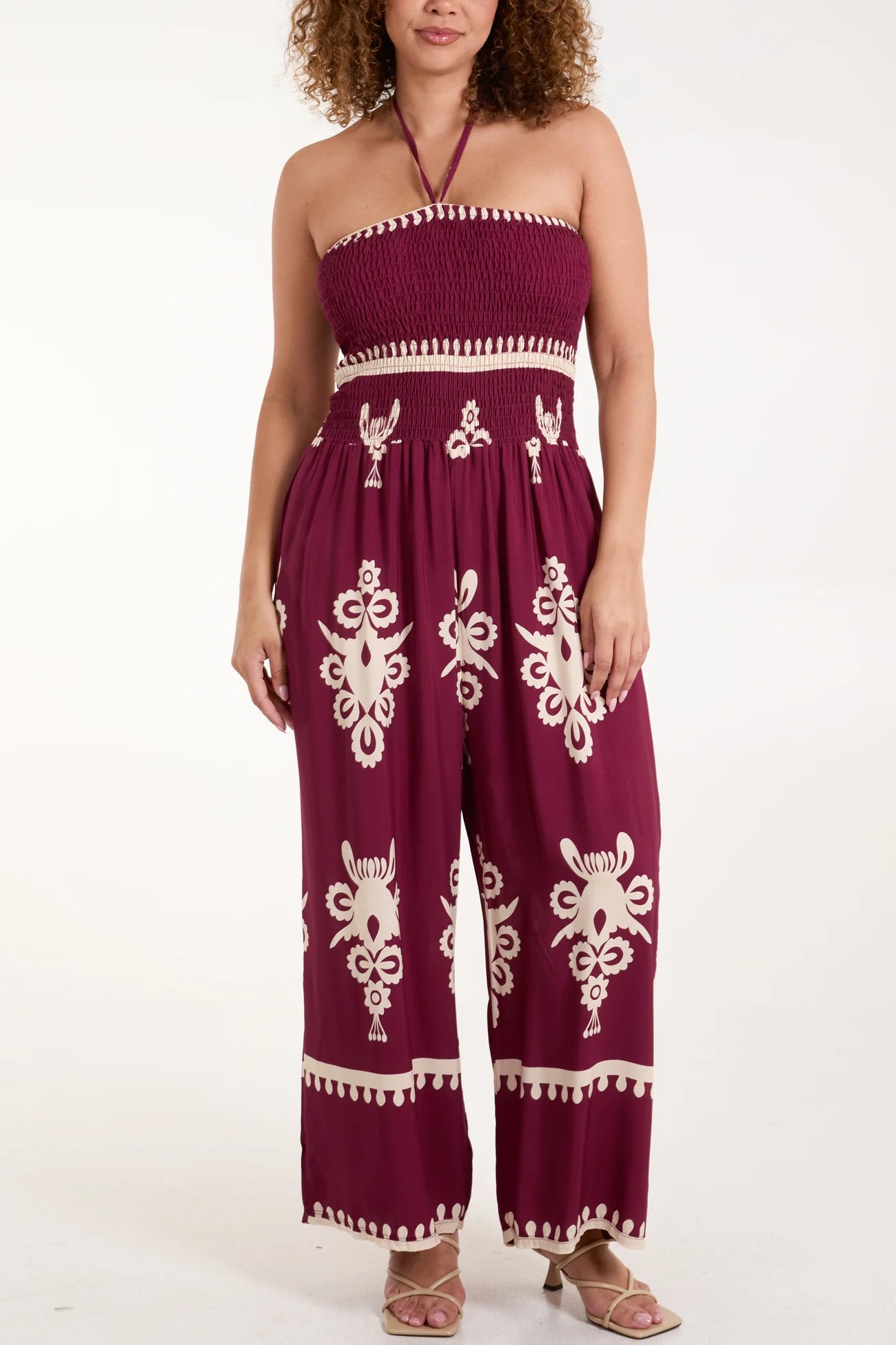 Skye Printed Bandeau Jumpsuit