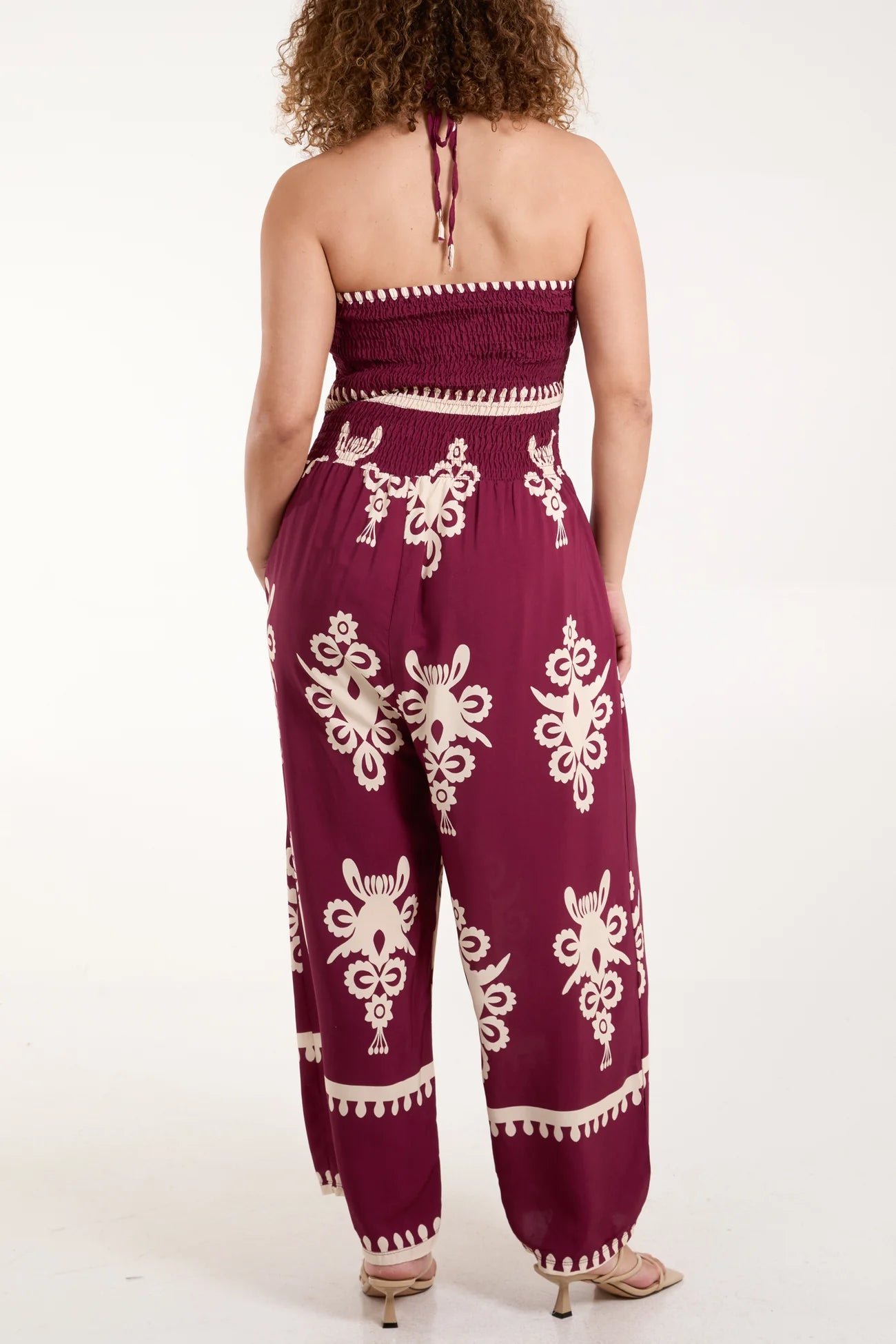 Skye Printed Bandeau Jumpsuit