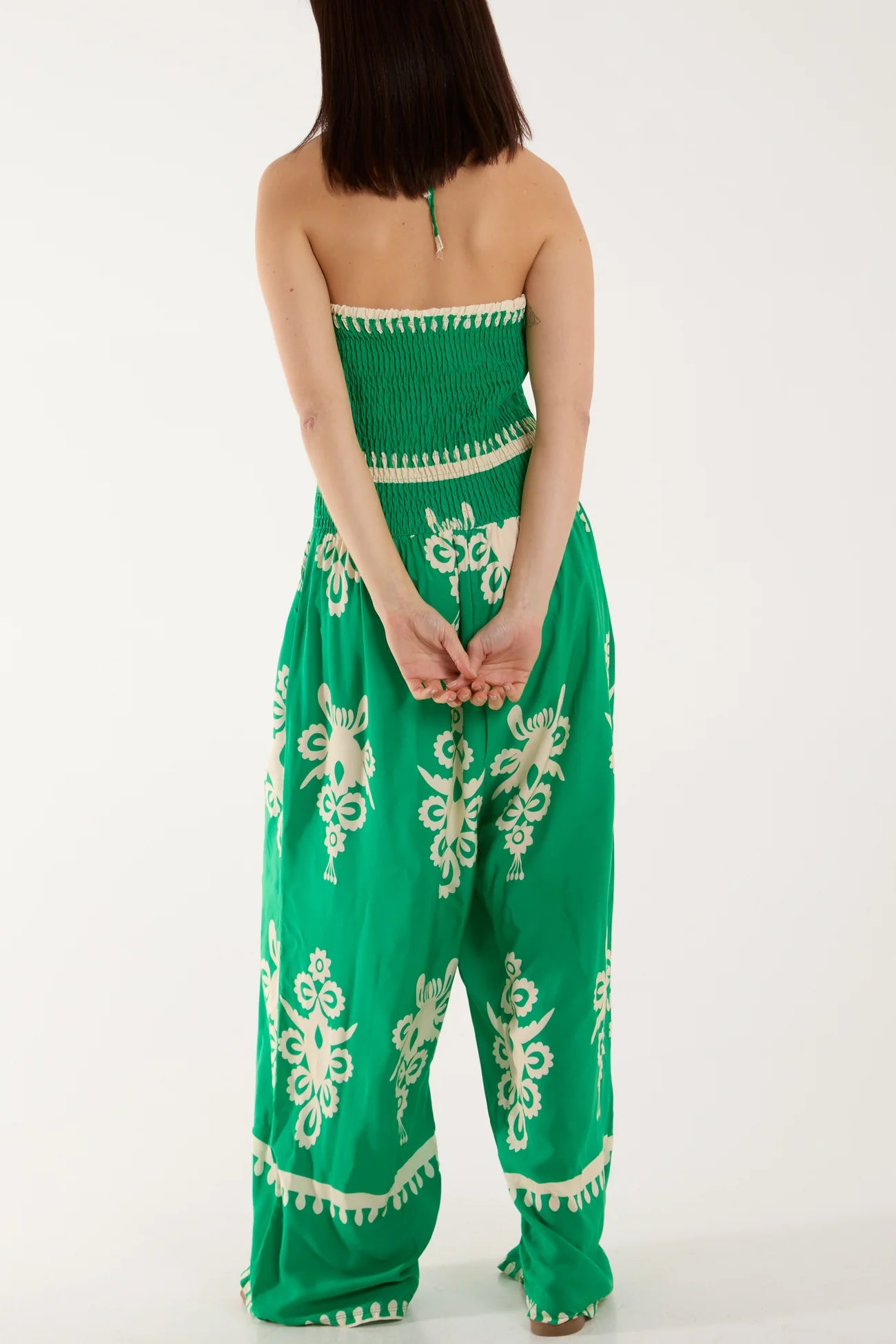 Skye Printed Bandeau Jumpsuit