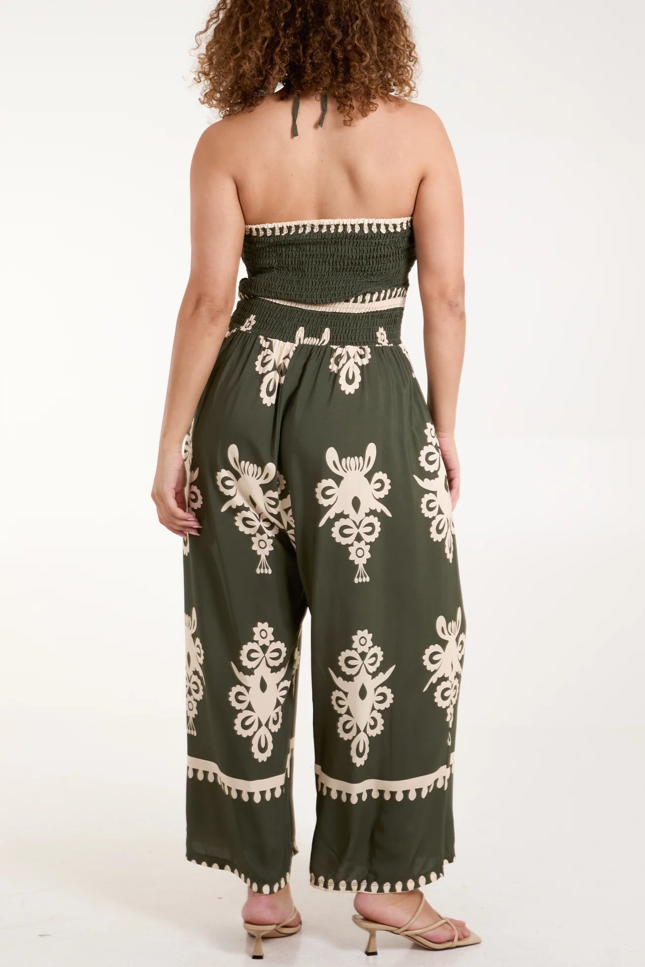 Skye Printed Bandeau Jumpsuit