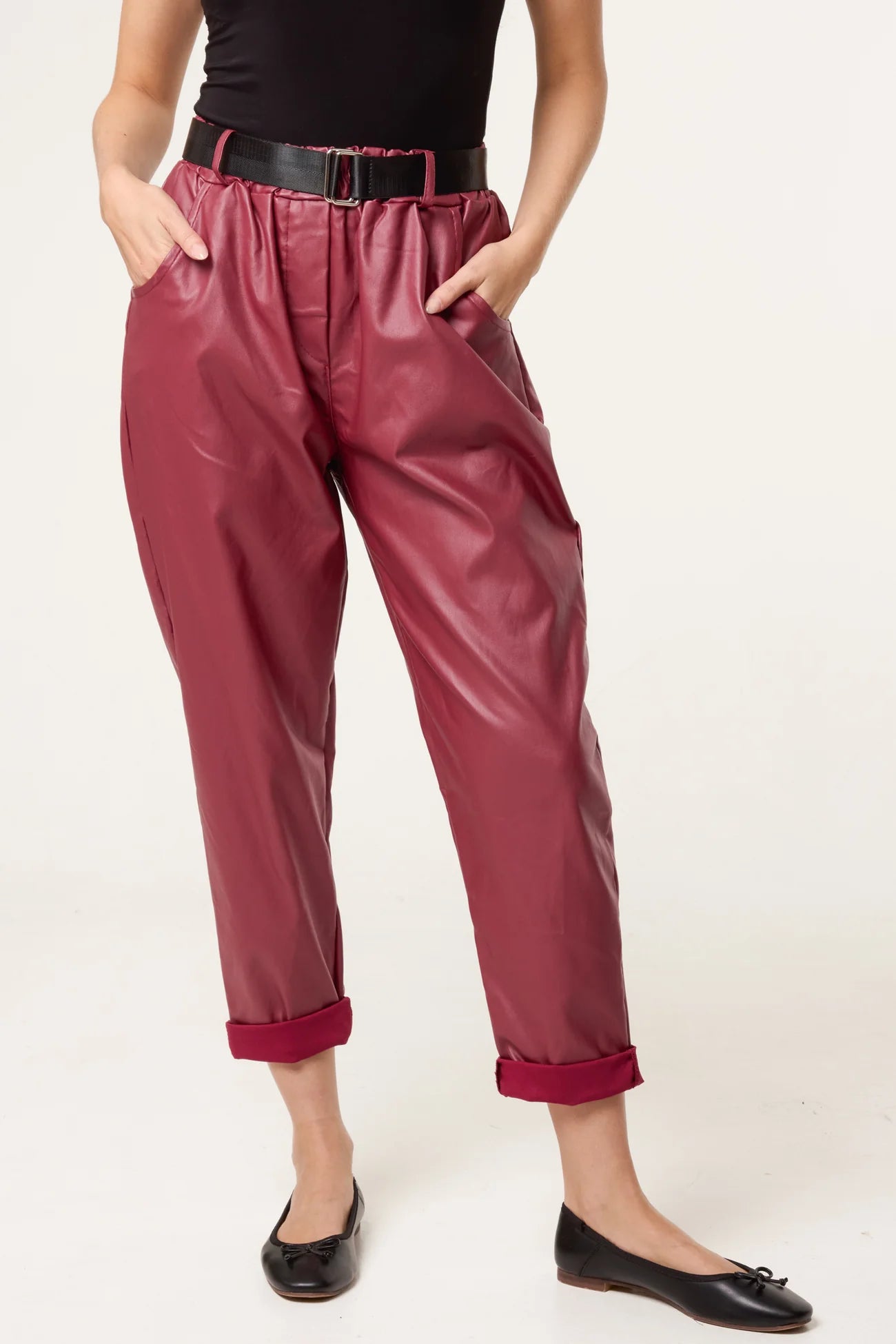 The Jez PU Coated Trousers