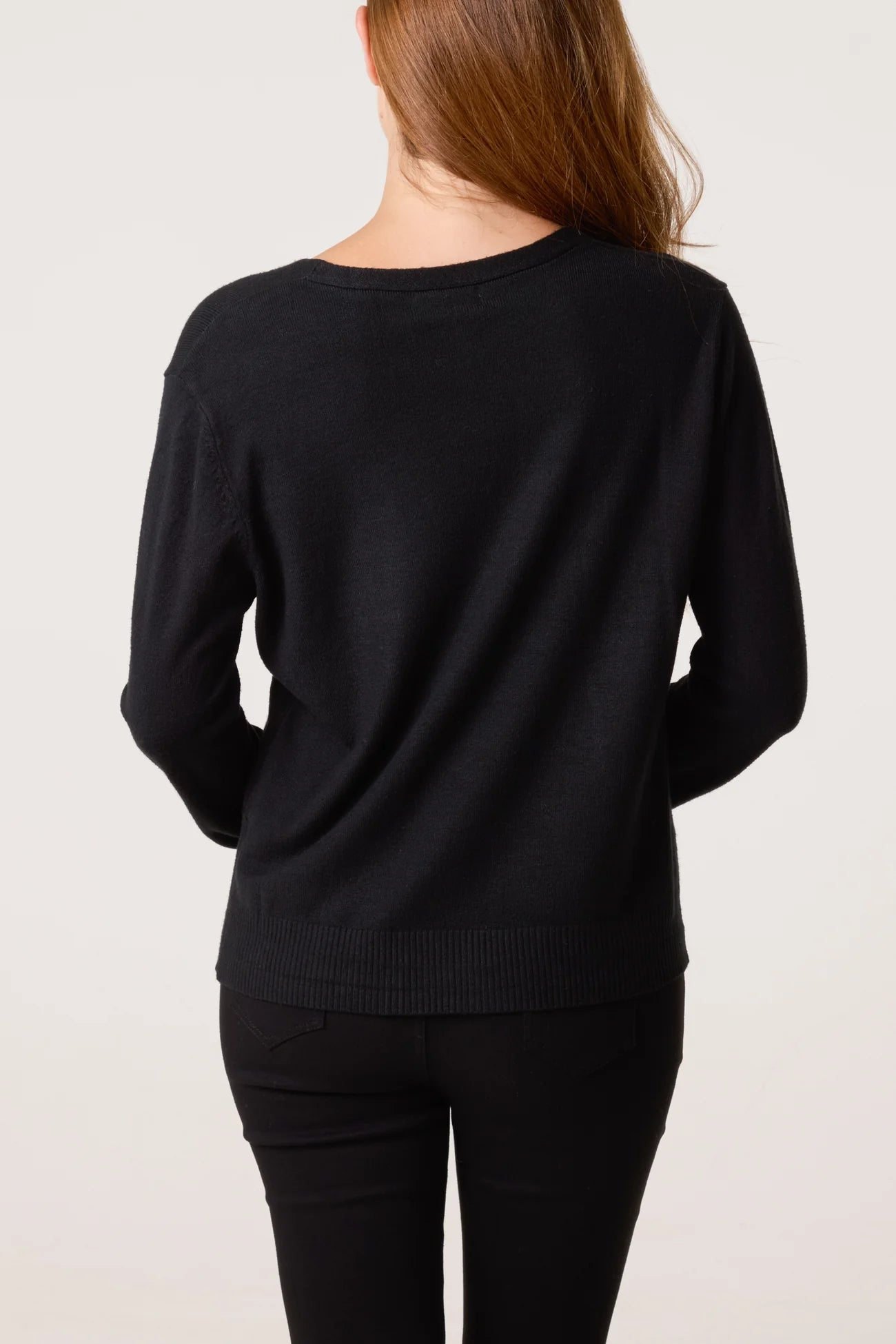 ✨ Diamanté Bloom Cardi – V-Neck