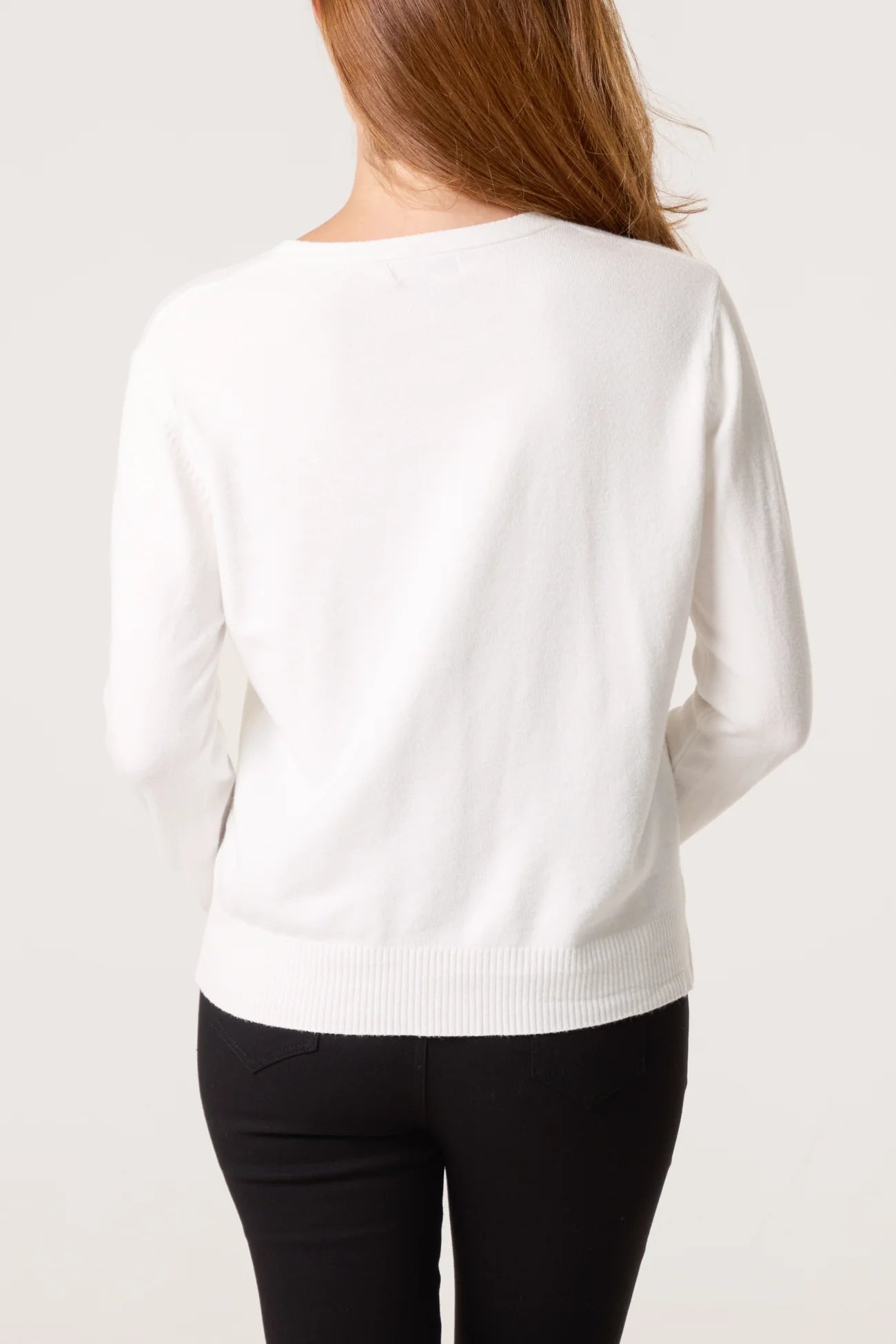 ✨ Diamanté Bloom Cardi – V-Neck