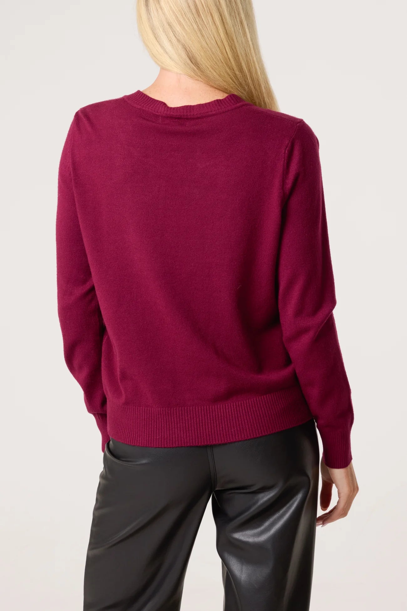 ✨ Diamanté Bloom Cardi – Round Neck