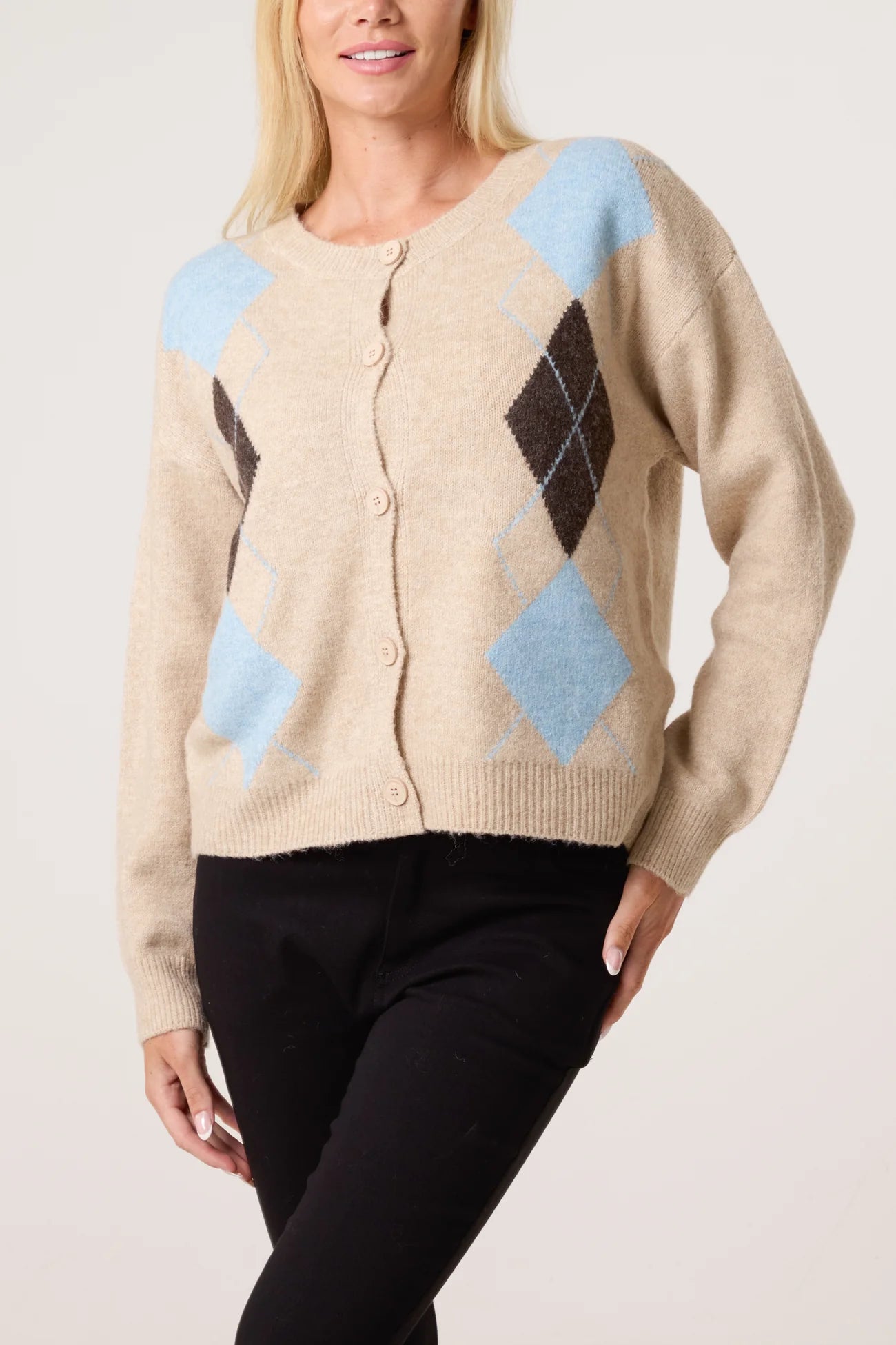 Harlequin Knit Cardigan