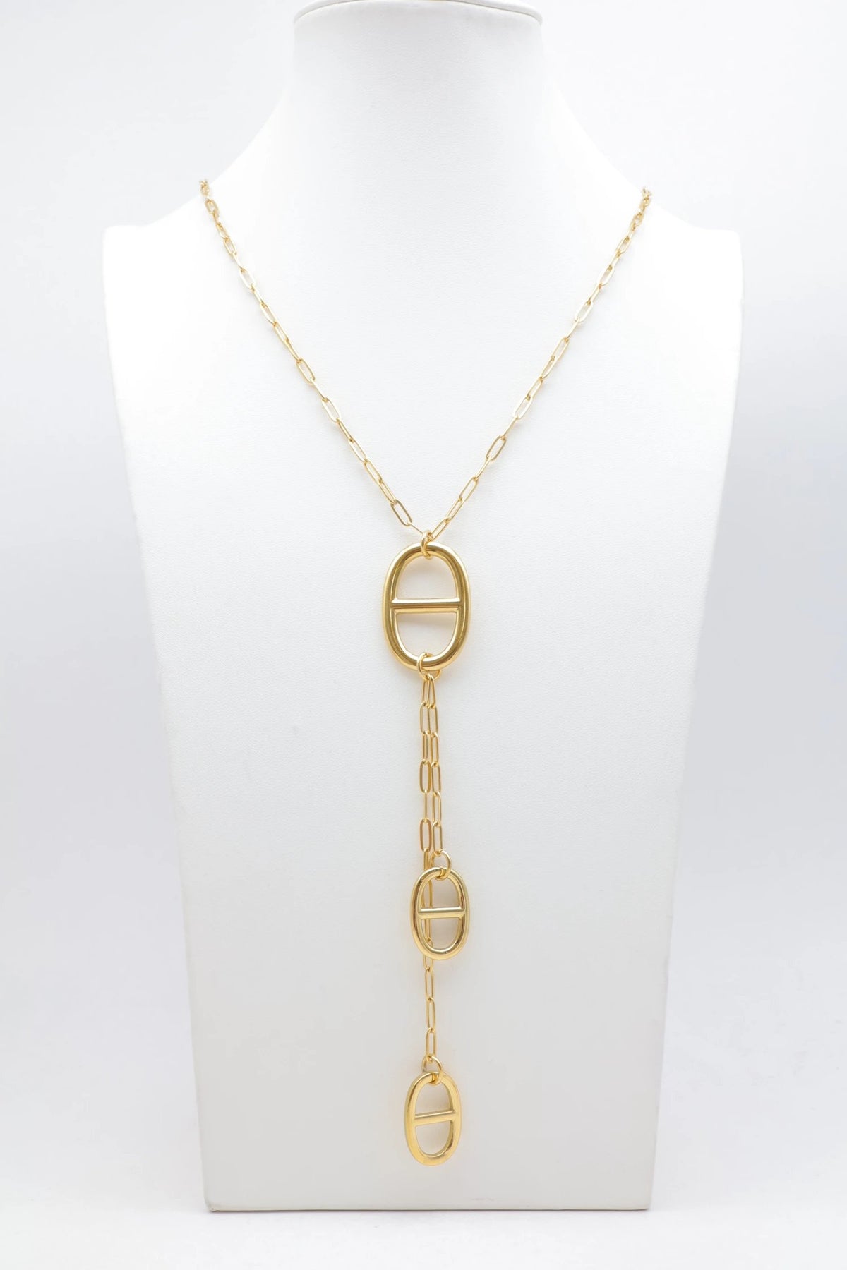 Marine Double Drop Y Necklace