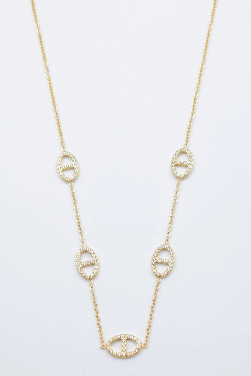 Crystal Marine Link Necklace