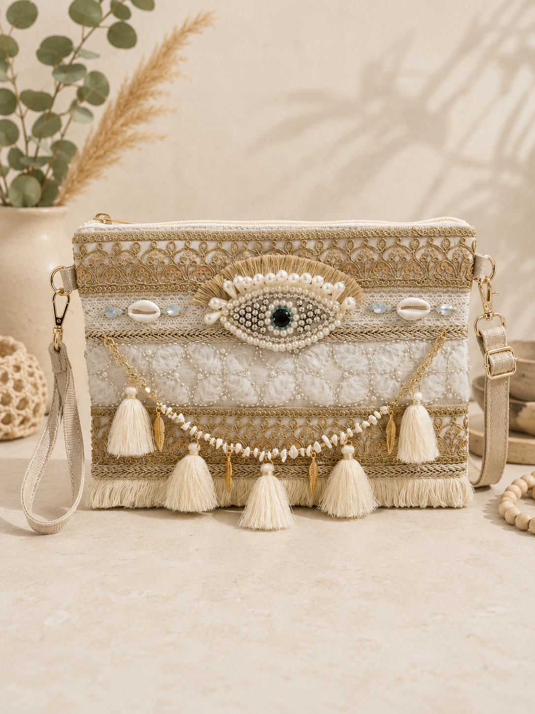 Eyelash Eye Boho Bag
