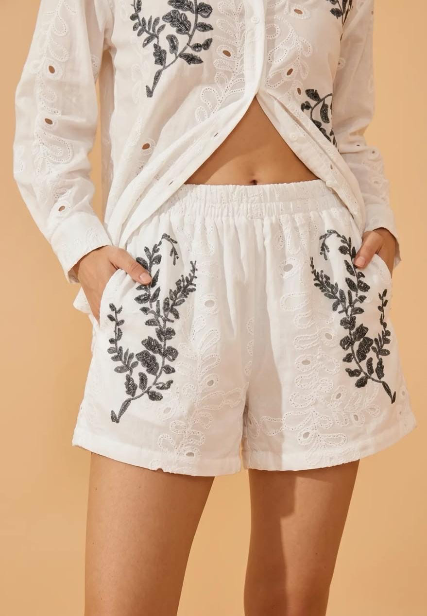 Olivia Broderie Embroidered Co-ord Set