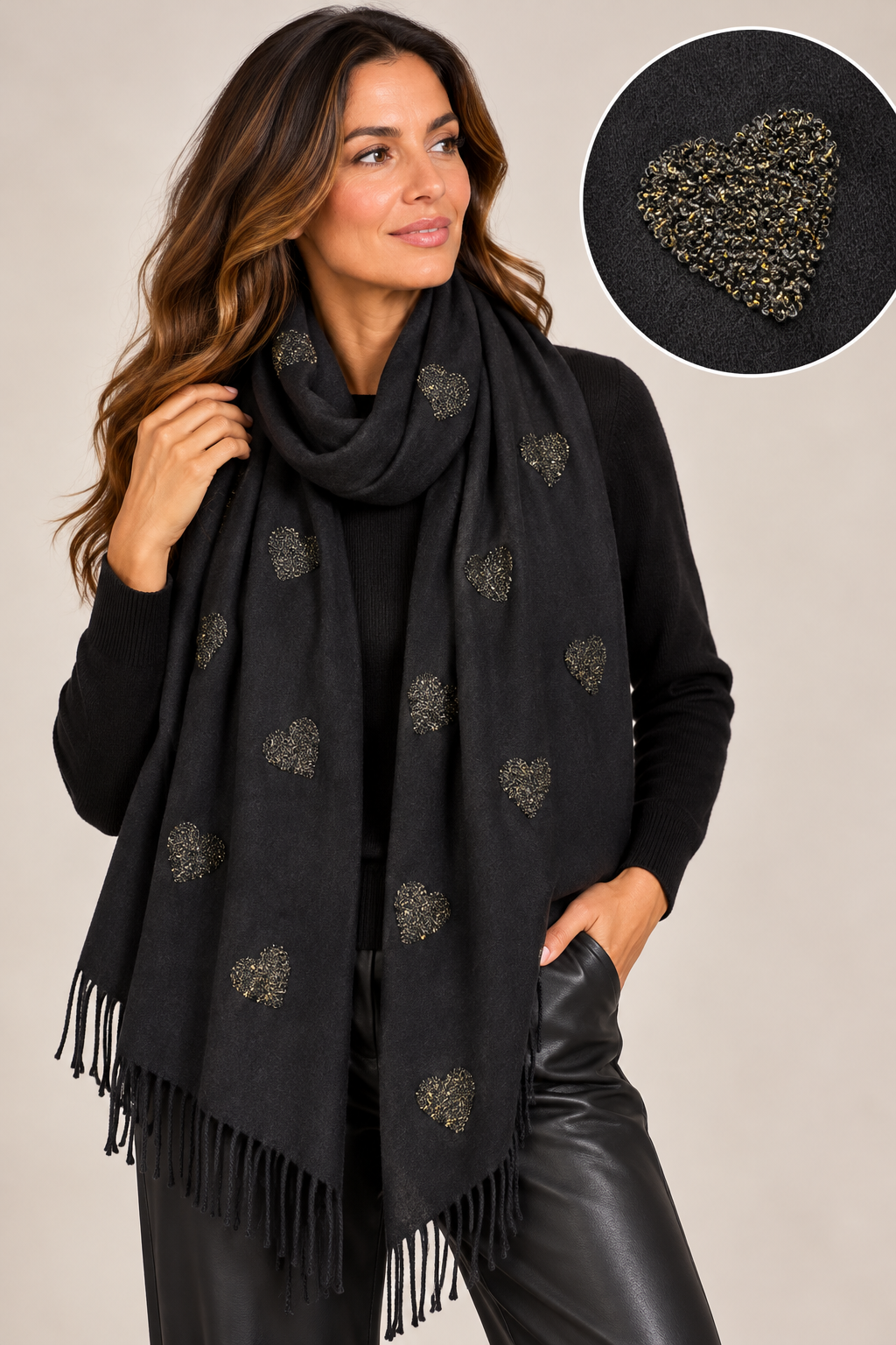 Sparkle Heart Scarf