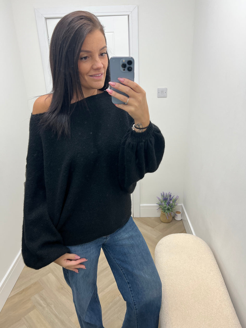 Roxi balloon sleeve jumper