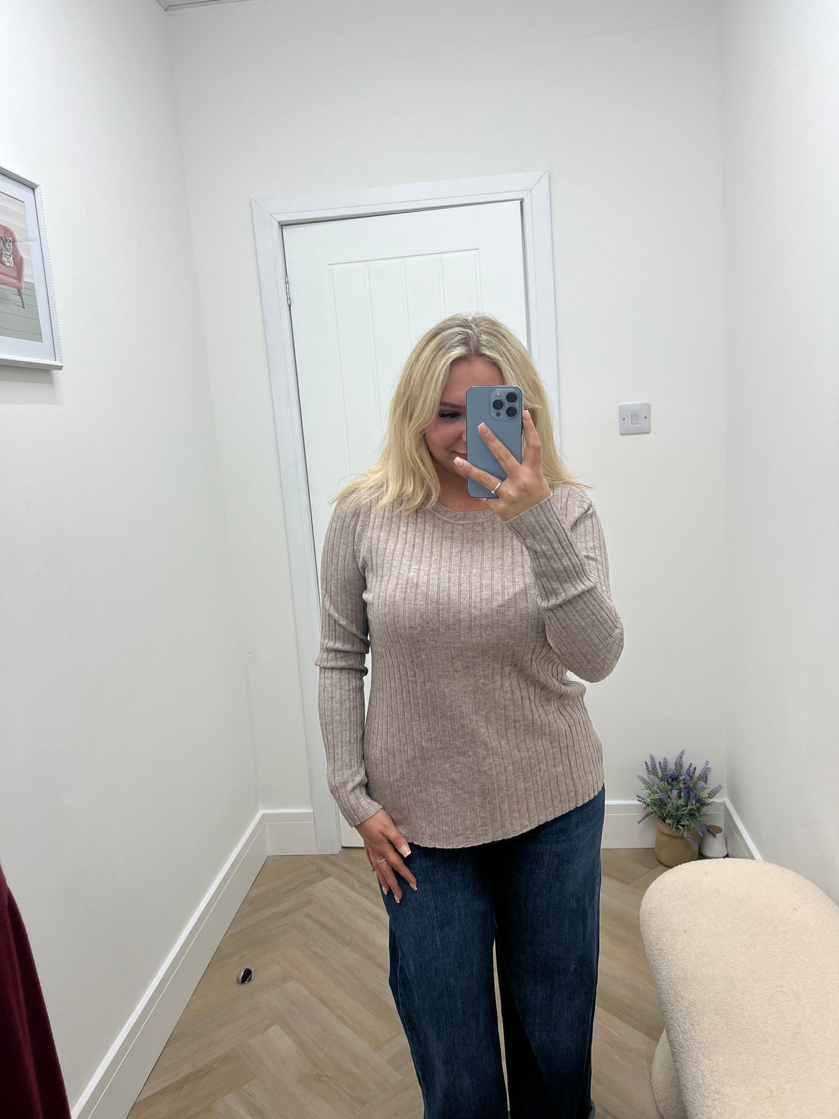 Lola Ribbed Scooped Neck Top