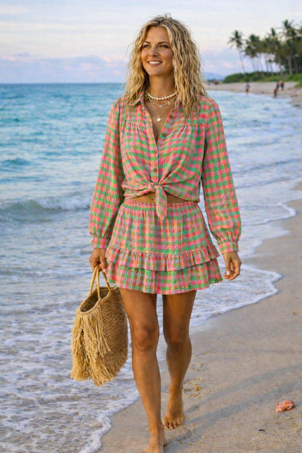 Kitty Gingham Set