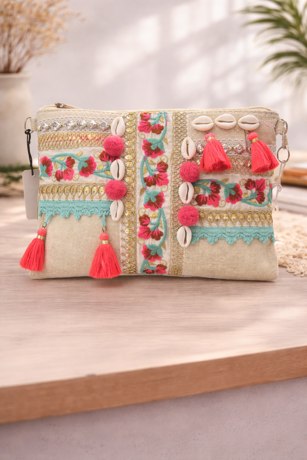 Neon Shells Clutch Bag