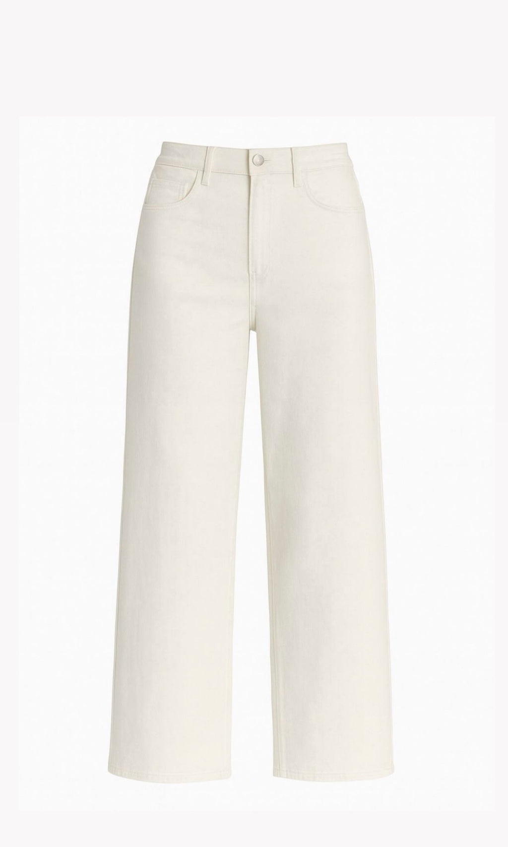 Gemma High Waist White Wide Leg Jeans