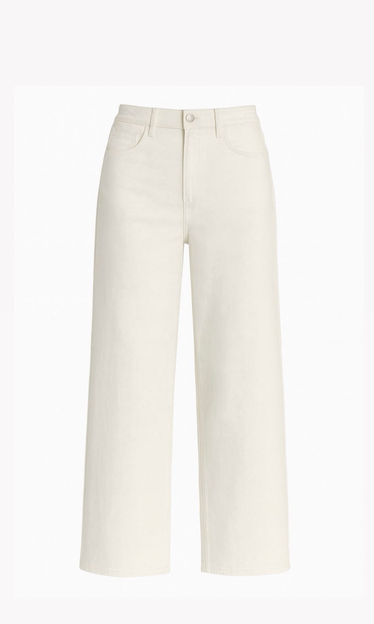 Gemma High Waist White Wide Leg Jeans