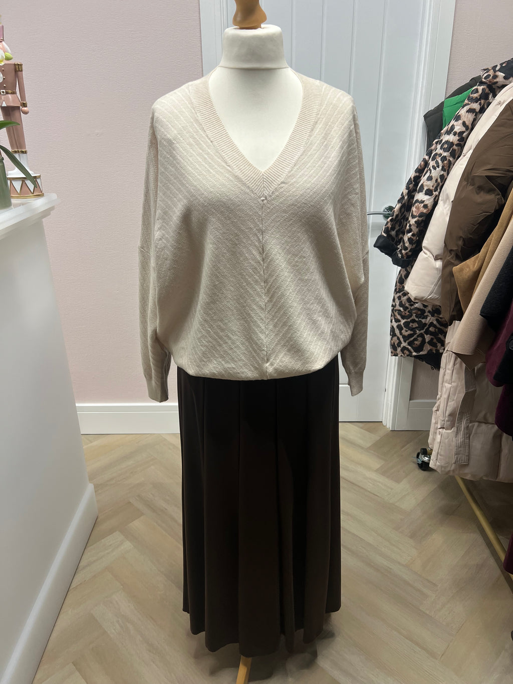 Veda V-Neck Knit Jumper