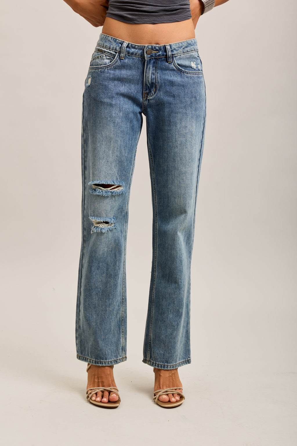 TOXIK3 WORN STRETCH STRAIGHT JEAN PANTS