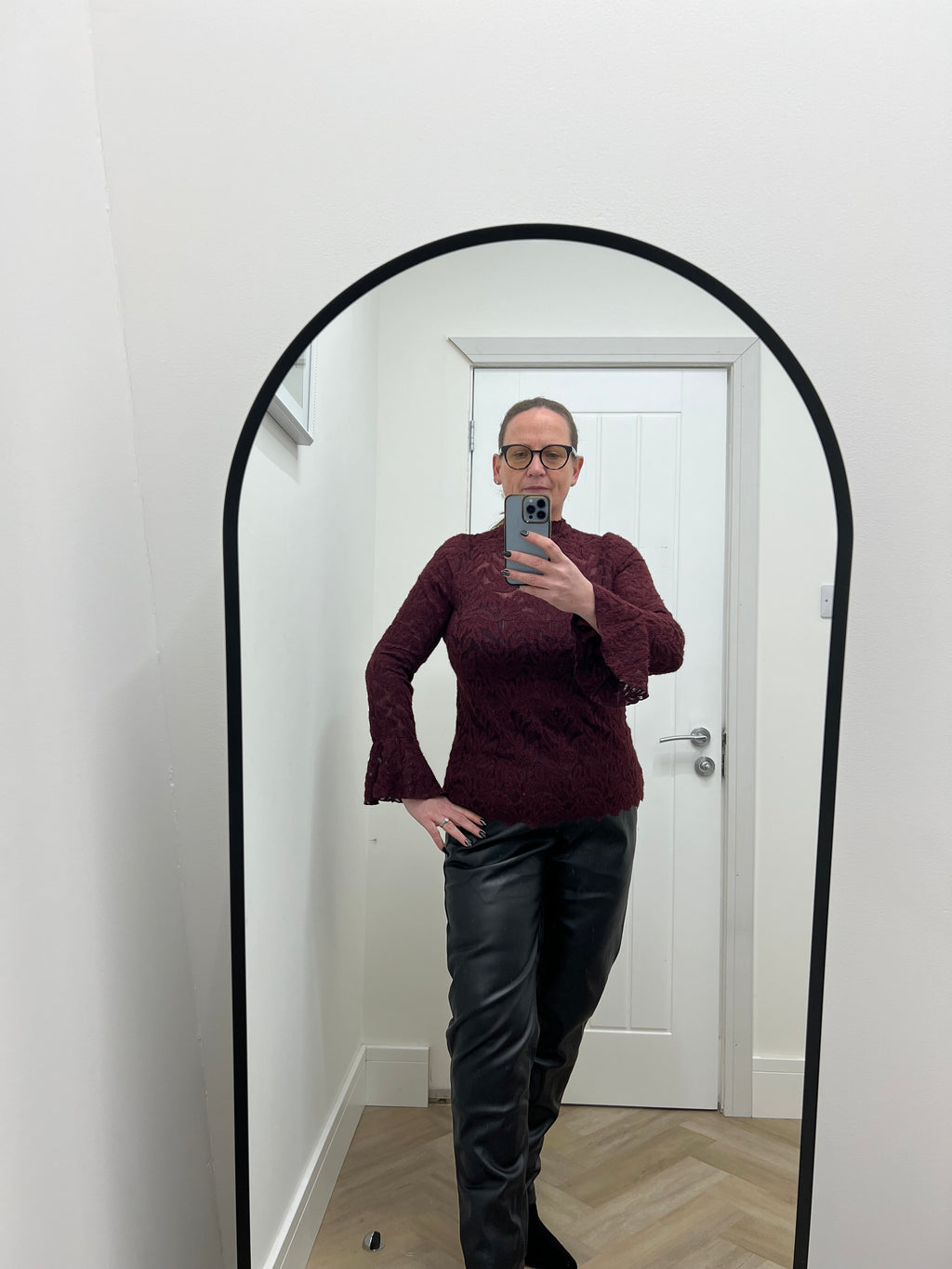 Cinch Faux Leather Trousers