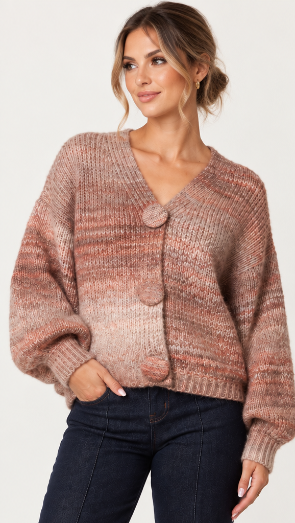 Big Button Knitted Cardigan