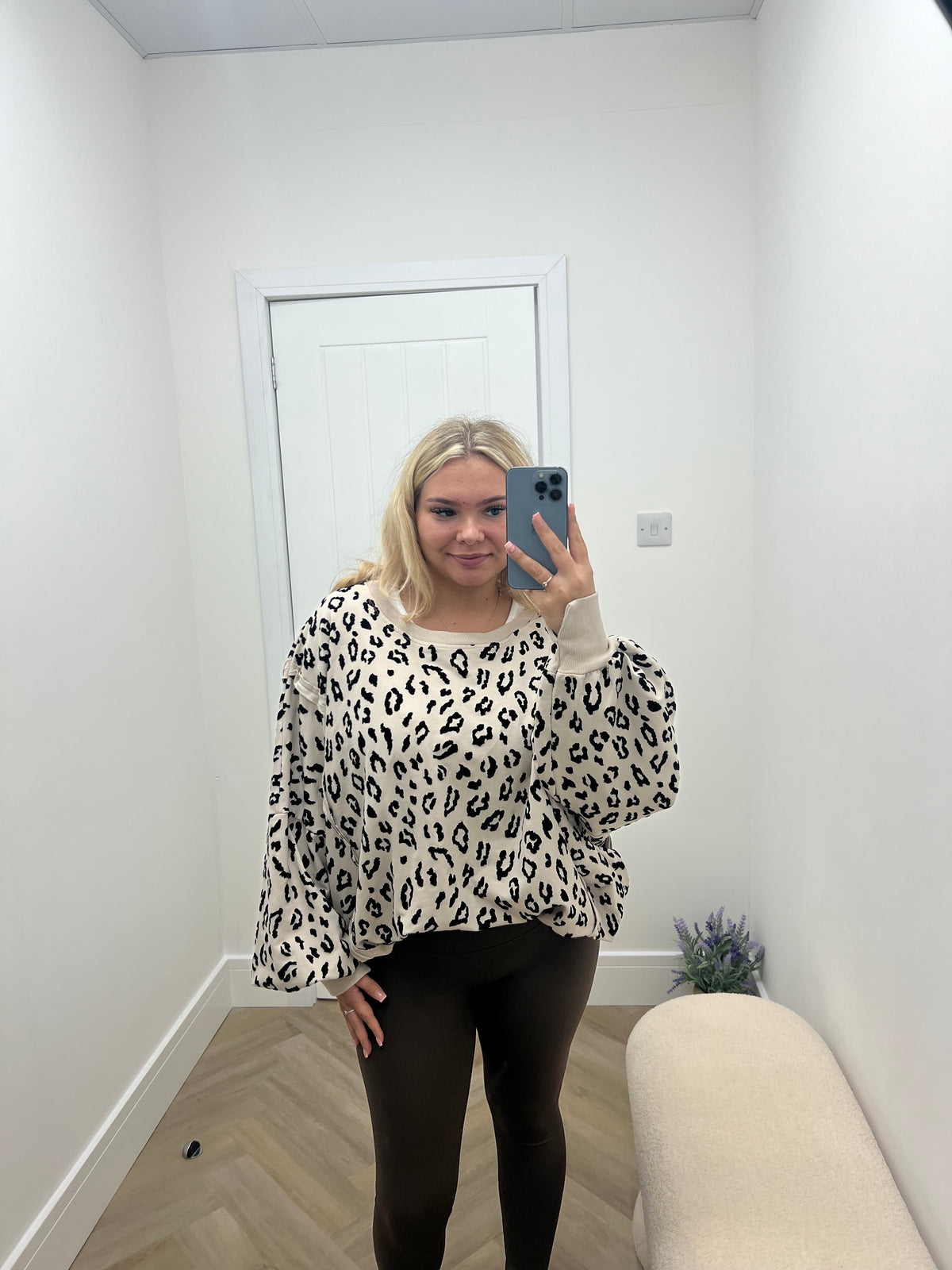 Eden Leopard Baggy Sweat