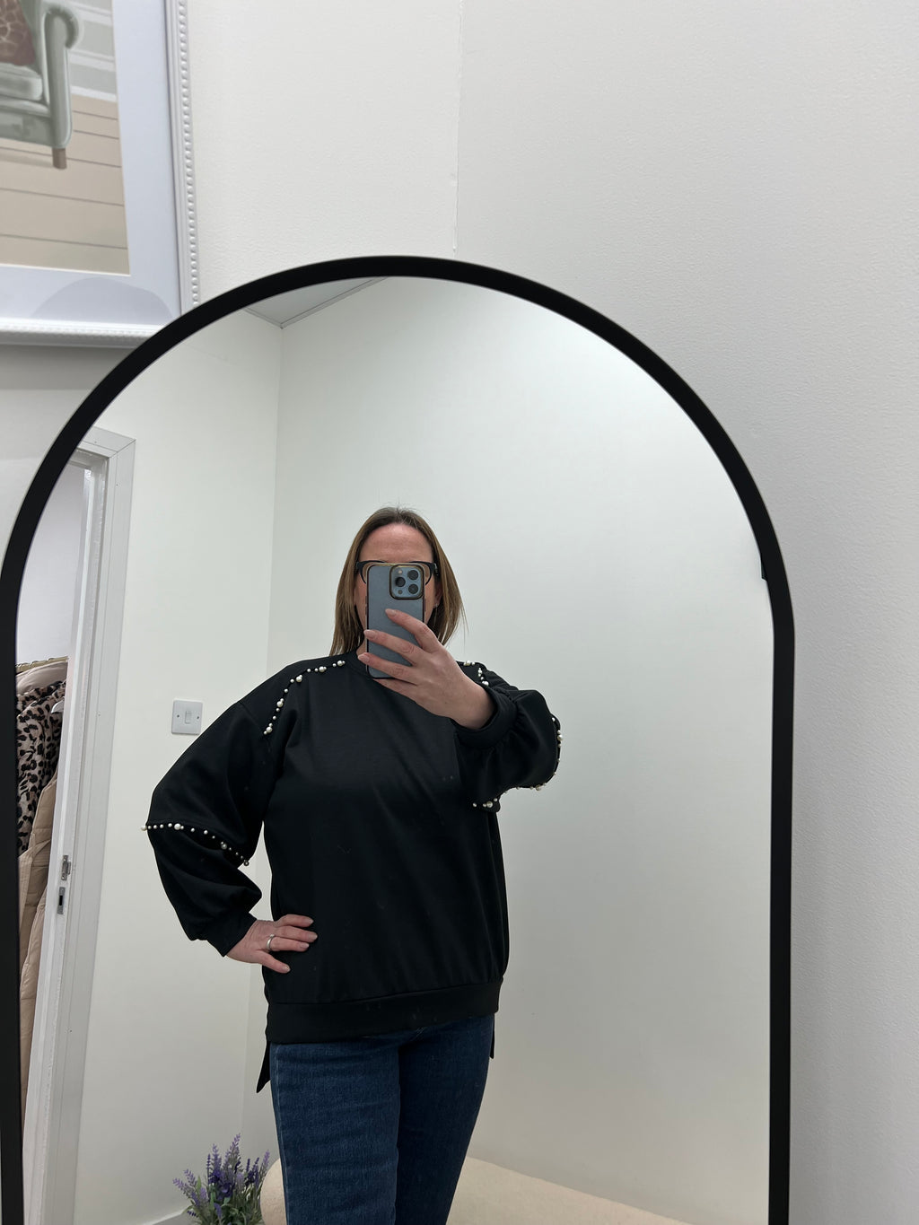 ✨ Pearl High-Low Sweatshirt