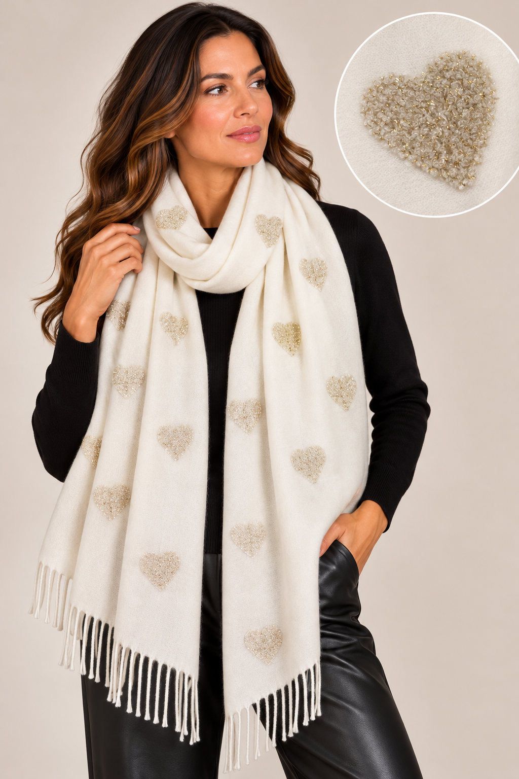 Sparkle Heart Scarf