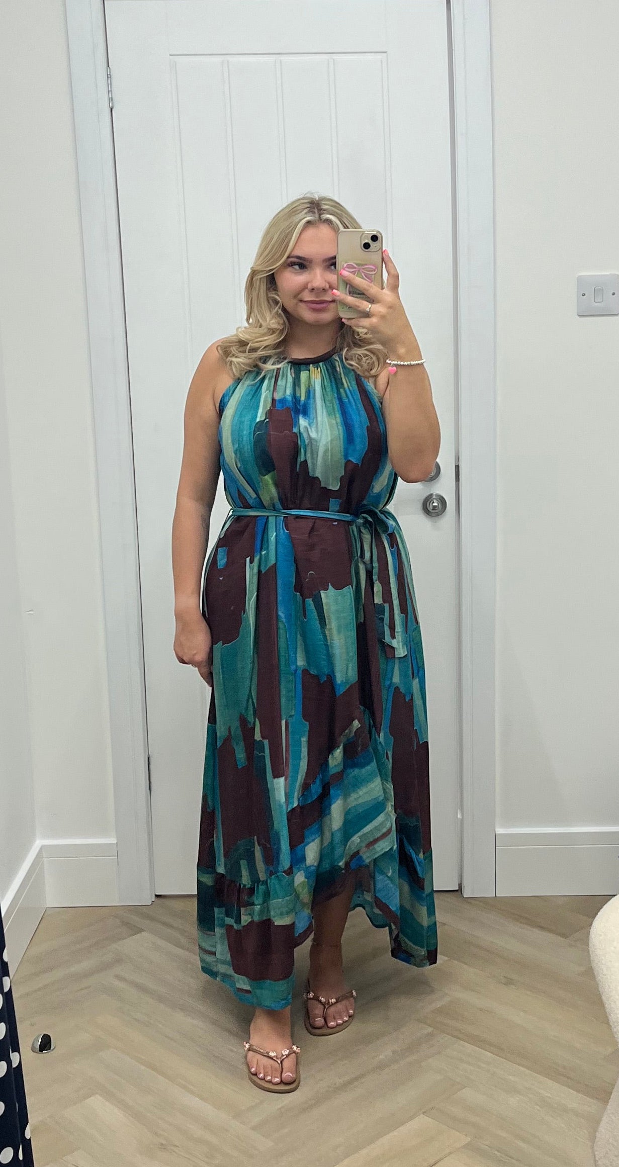 Hetty halter neck dress🤎💜