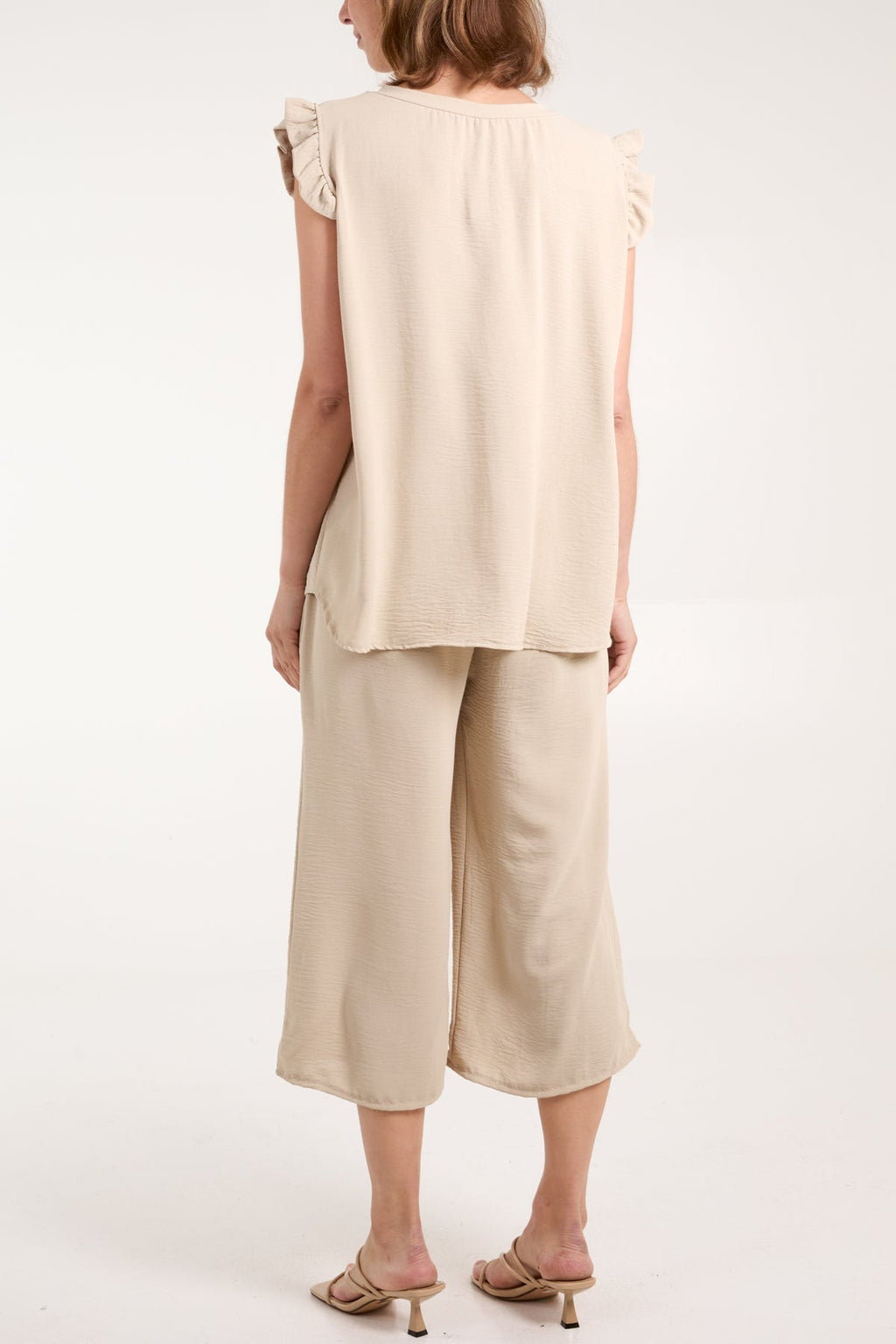 Rita Ruffle Sleeve Top & Culotte Trousers Set