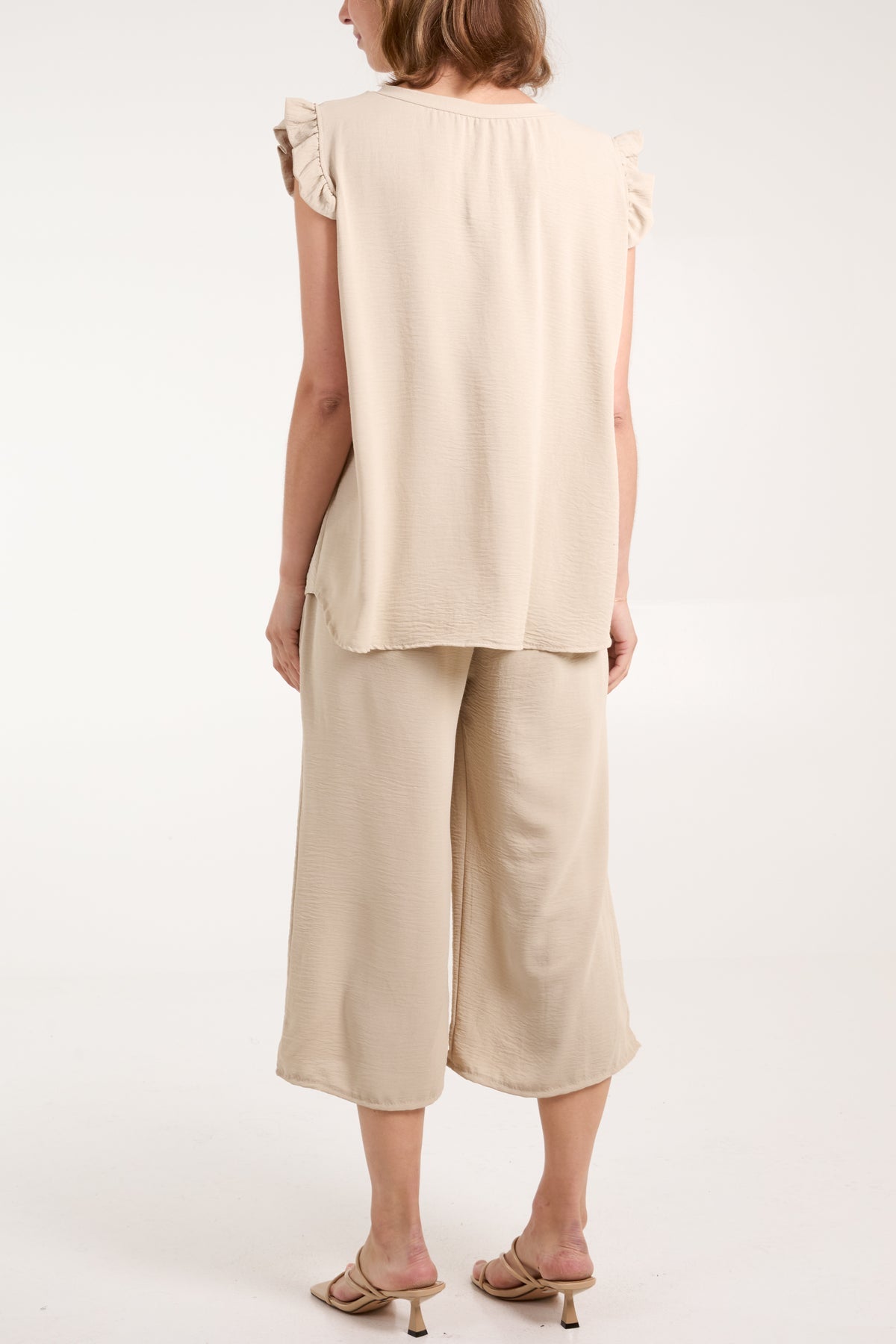 Rita Ruffle Sleeve Top & Culotte Trousers Set