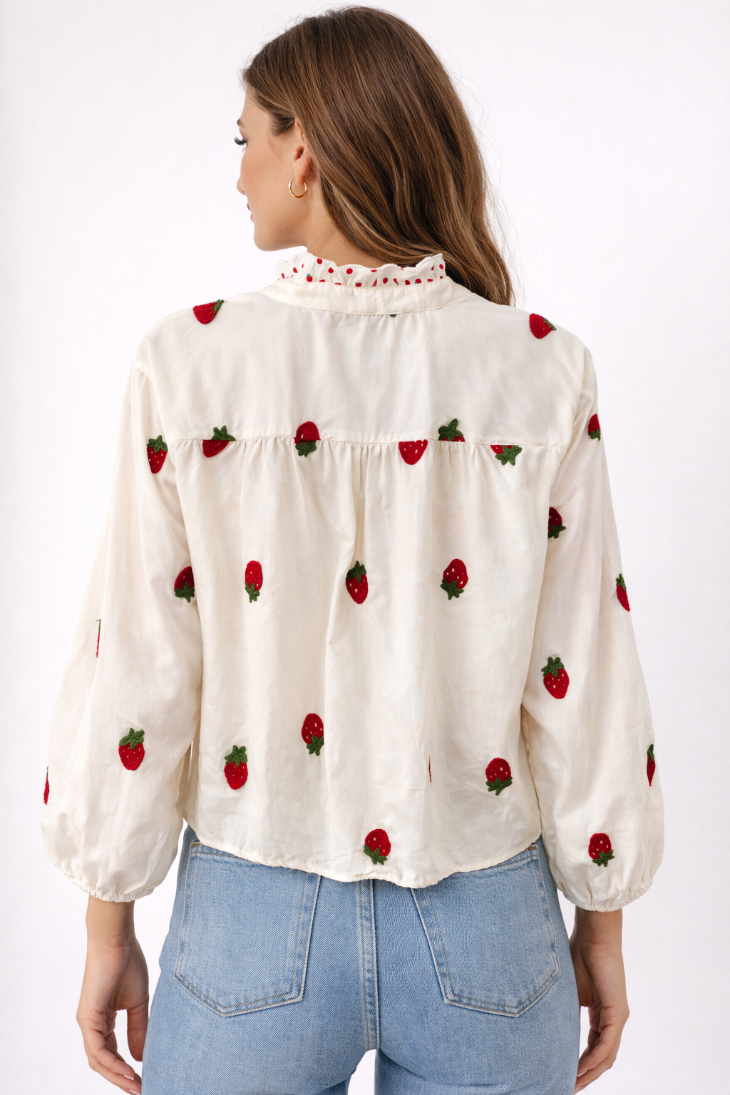 Strawberry Blouse — 100% Cotton 🍓