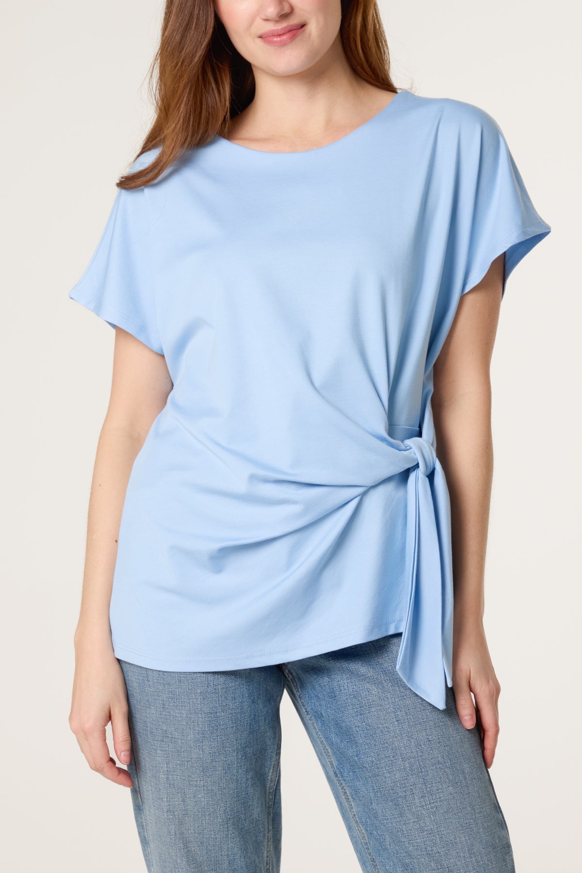 The Louise Tie Side Short Sleeve Jersey Top
