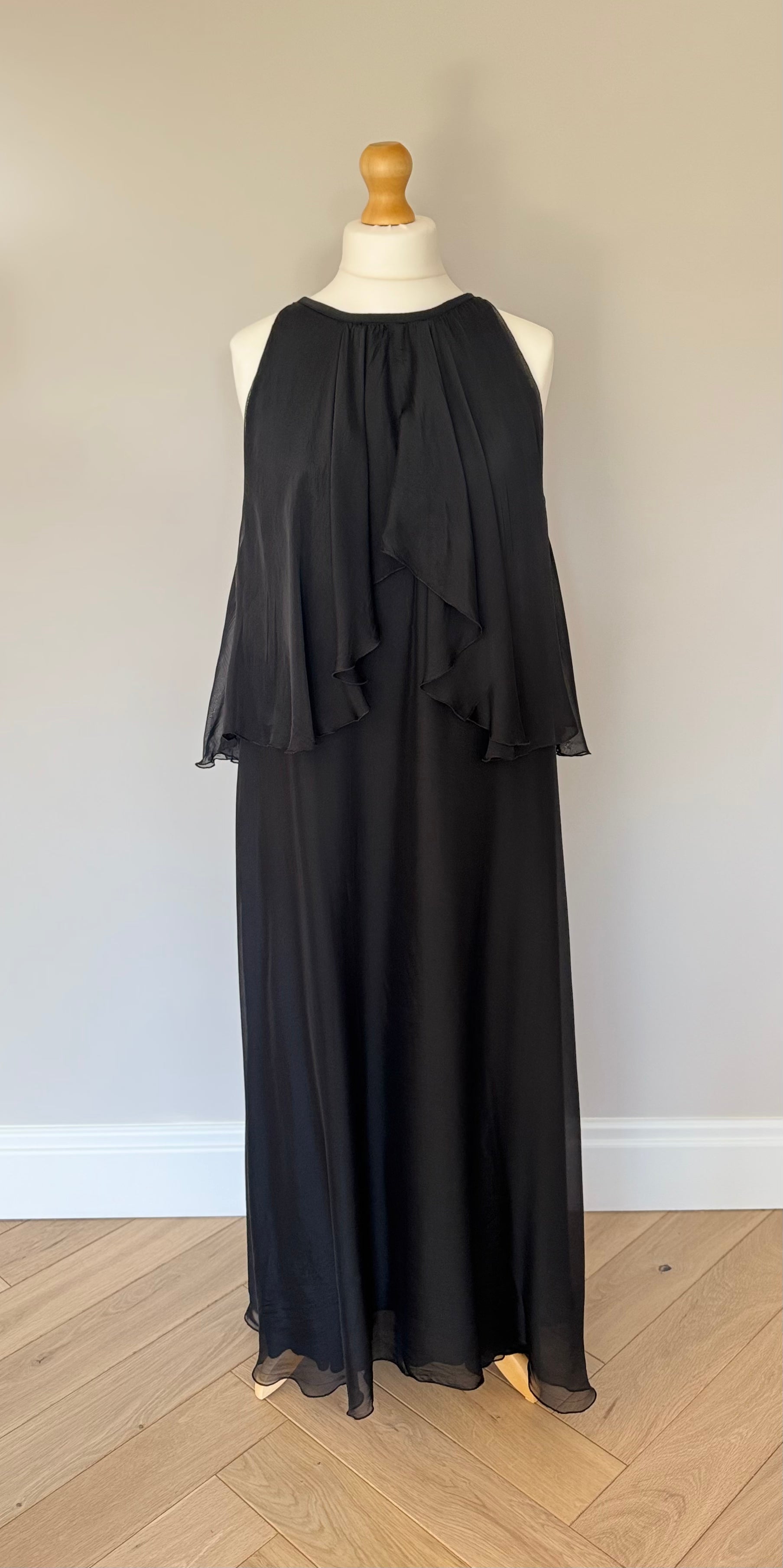 Celestine Silk Drape Dress