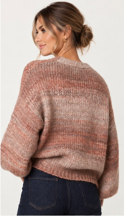 Big Button Knitted Cardigan