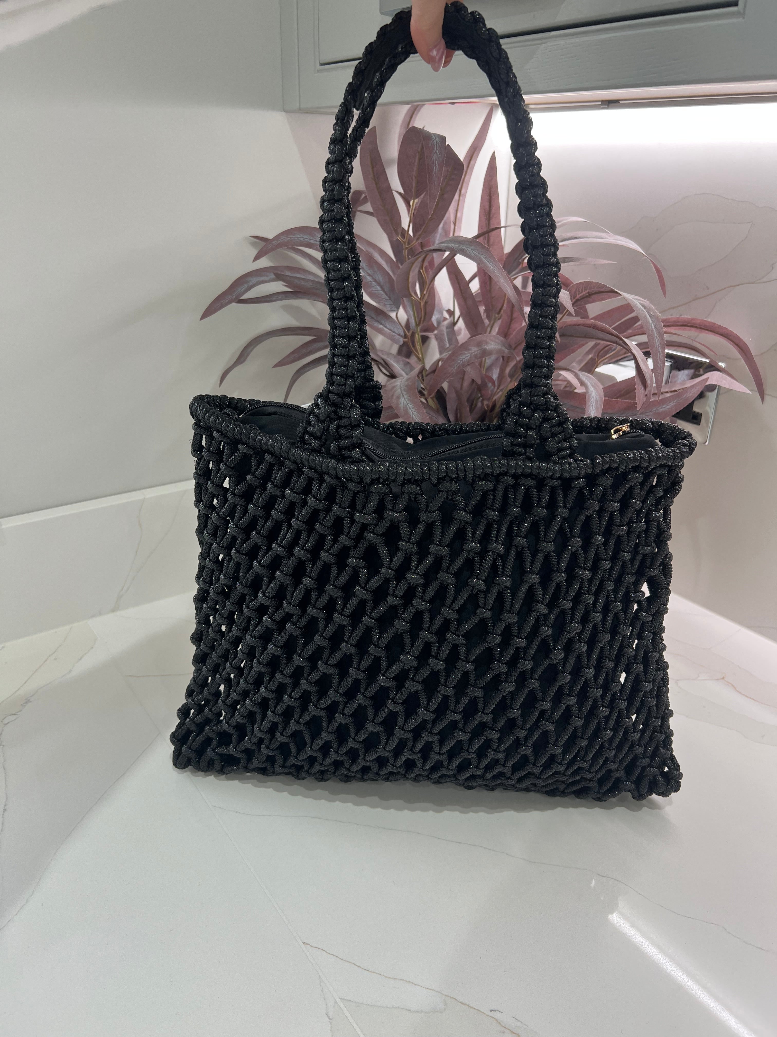 Gigi Metallic Rope Bag