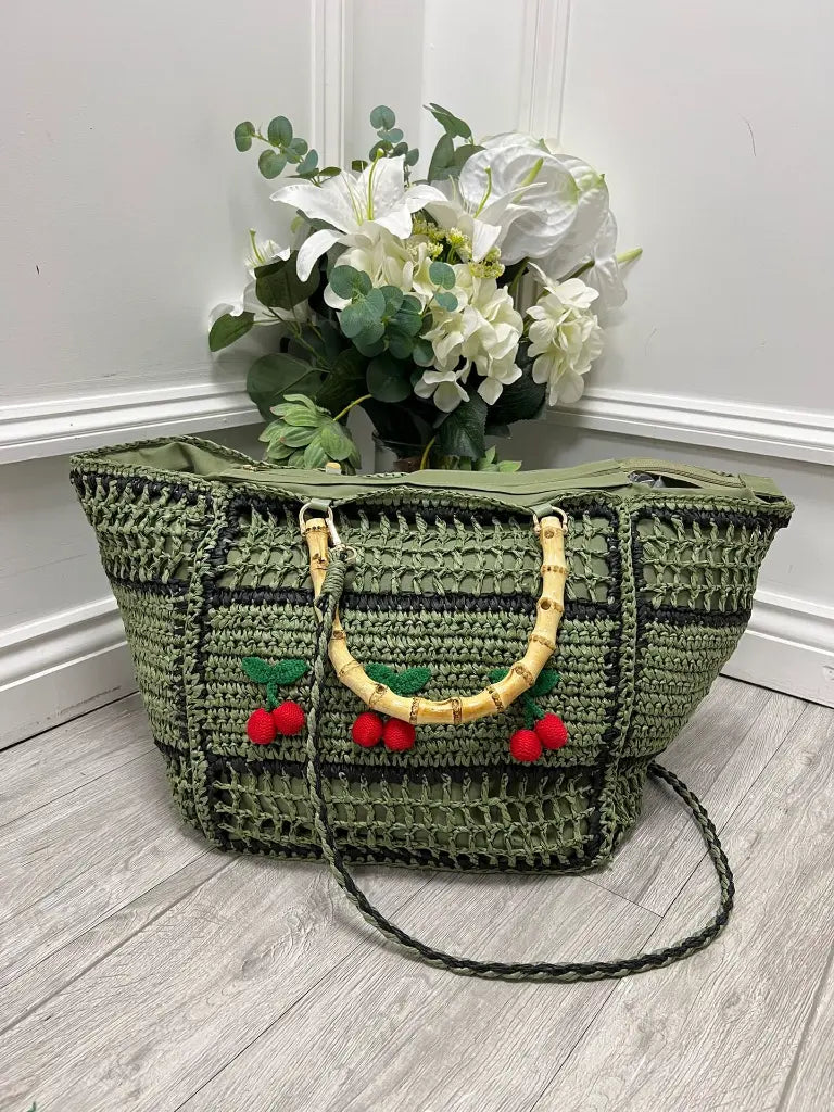 🍒 Cherry Woven Bag
